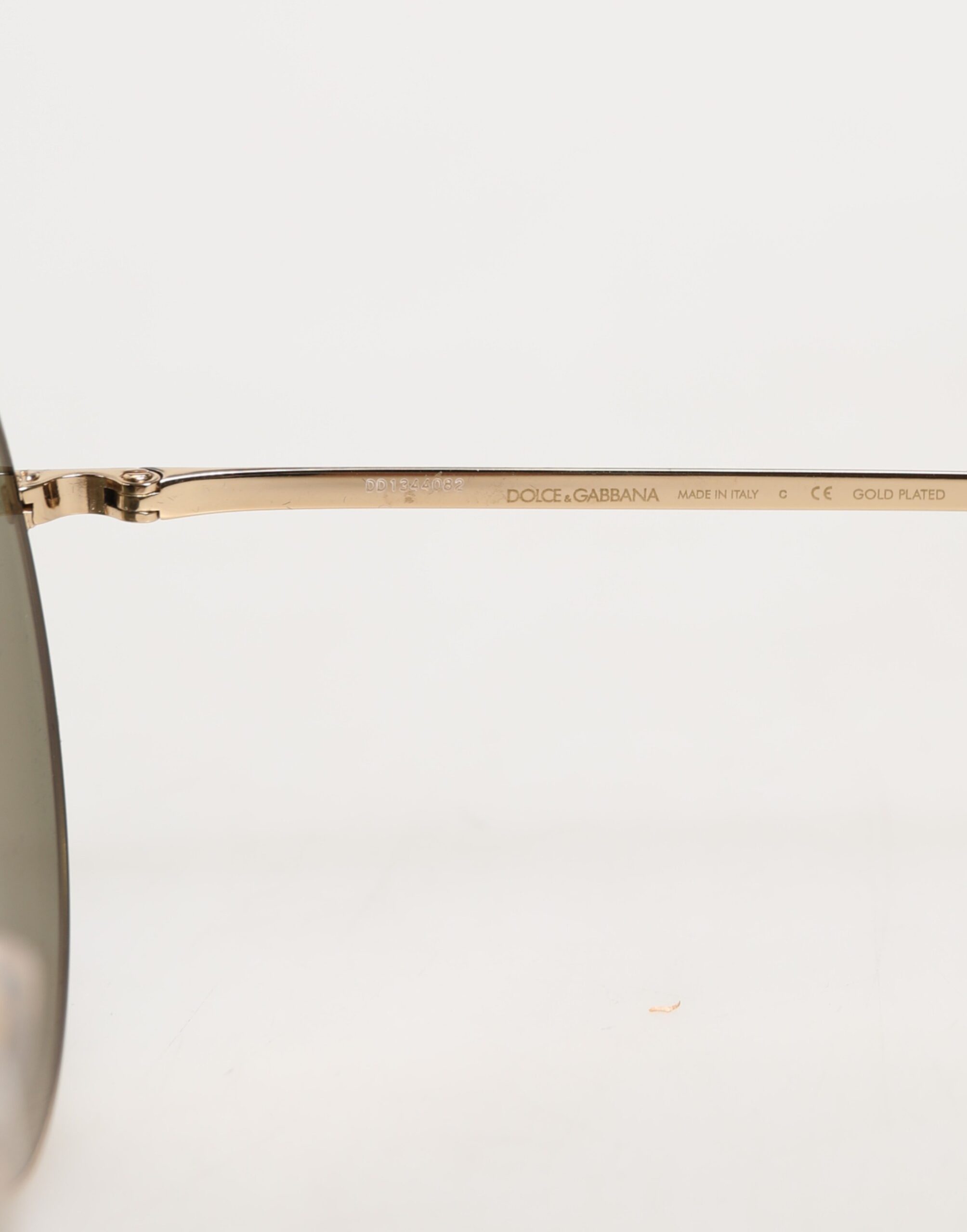 Dolce & Gabbana Gold Metal Round Shades Eyewear Sunglasses - Image 5