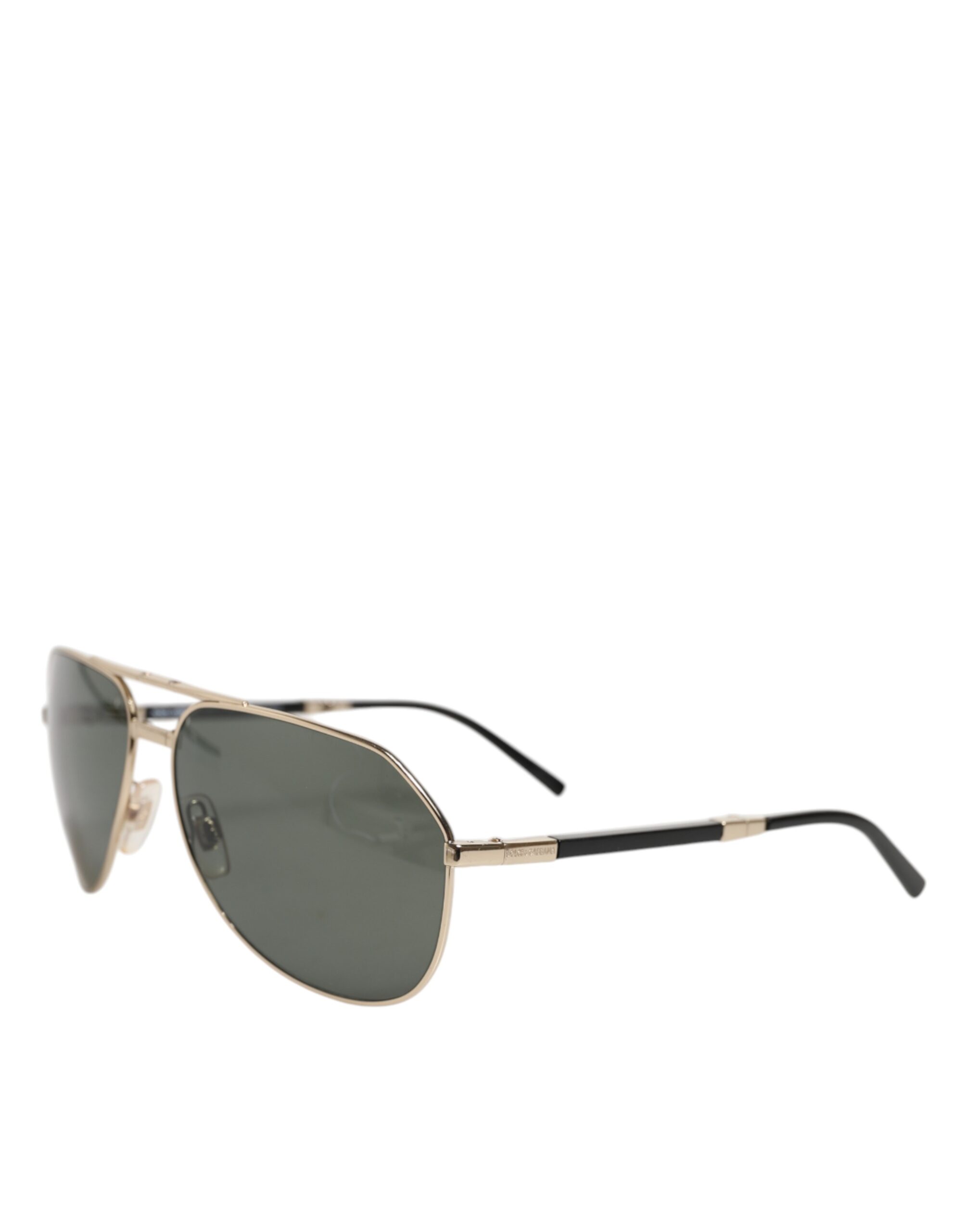 Dolce & Gabbana DG2106K Black Gold Plated Polarized MetalFrame Sunglasses - Image 3