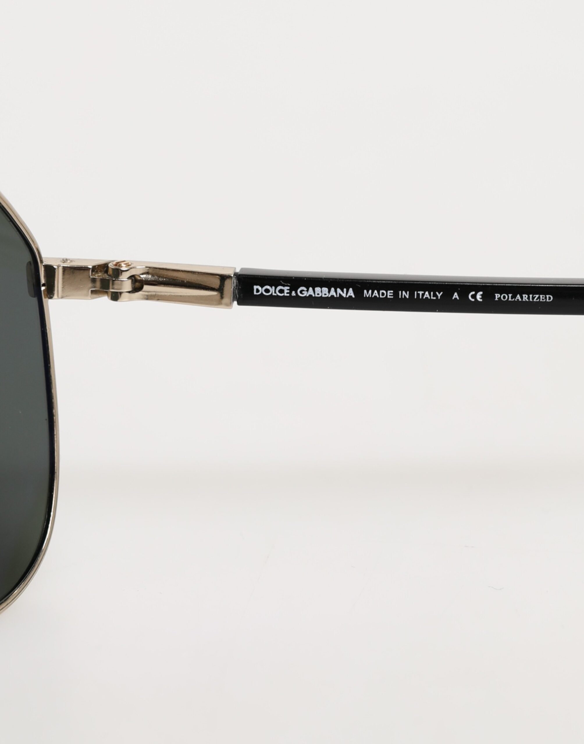 Dolce & Gabbana DG2106K Black Gold Plated Polarized MetalFrame Sunglasses - Image 5
