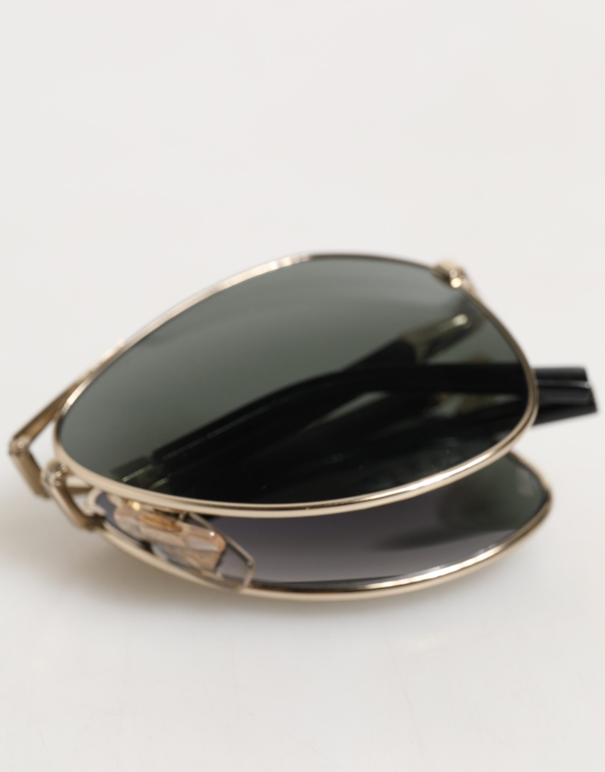 Dolce & Gabbana DG2106K Black Gold Plated Polarized MetalFrame Sunglasses - Image 8