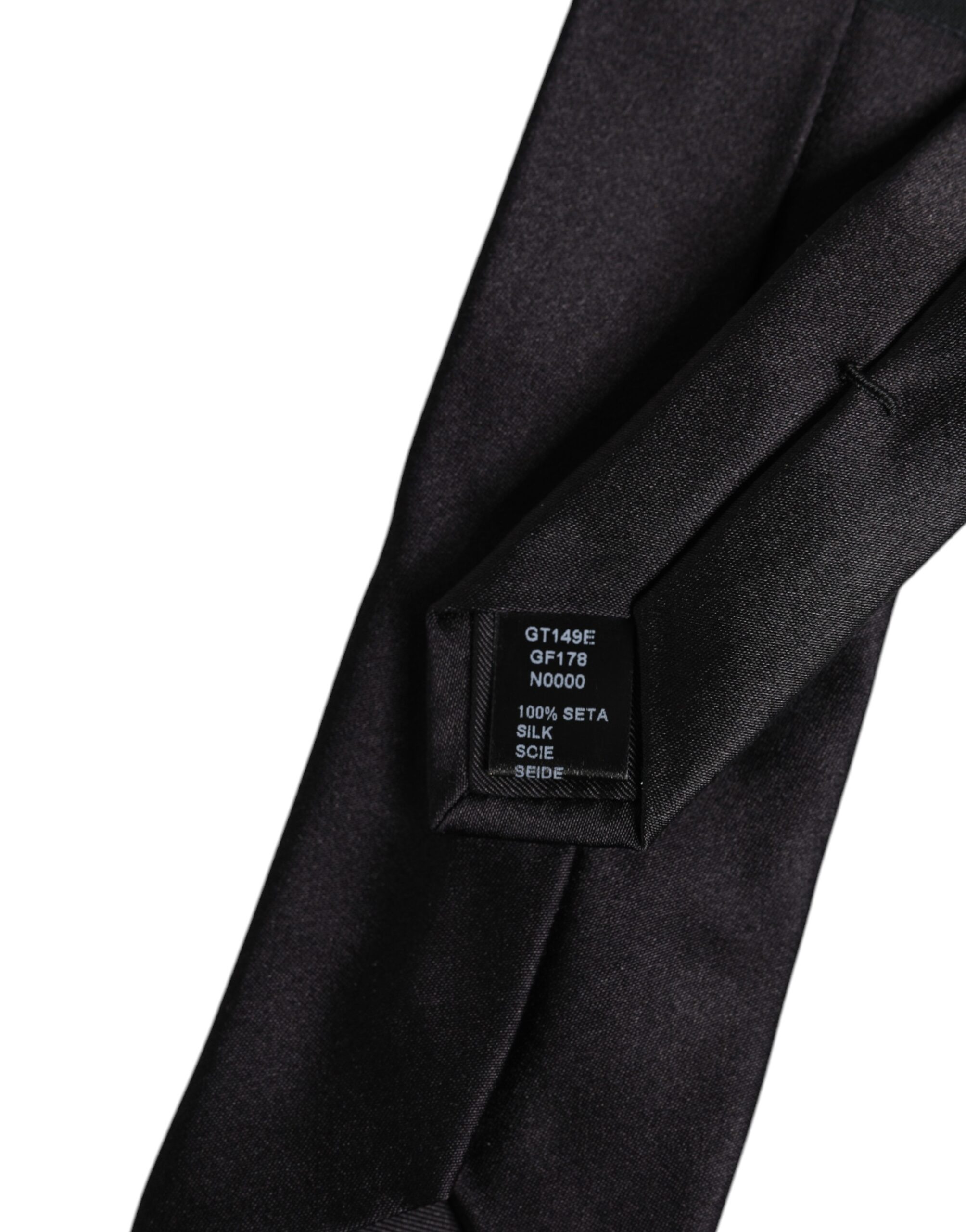 Dolce & Gabbana Black Safety Pins Silk Adjustable Necktie Accessory Tie - Image 8