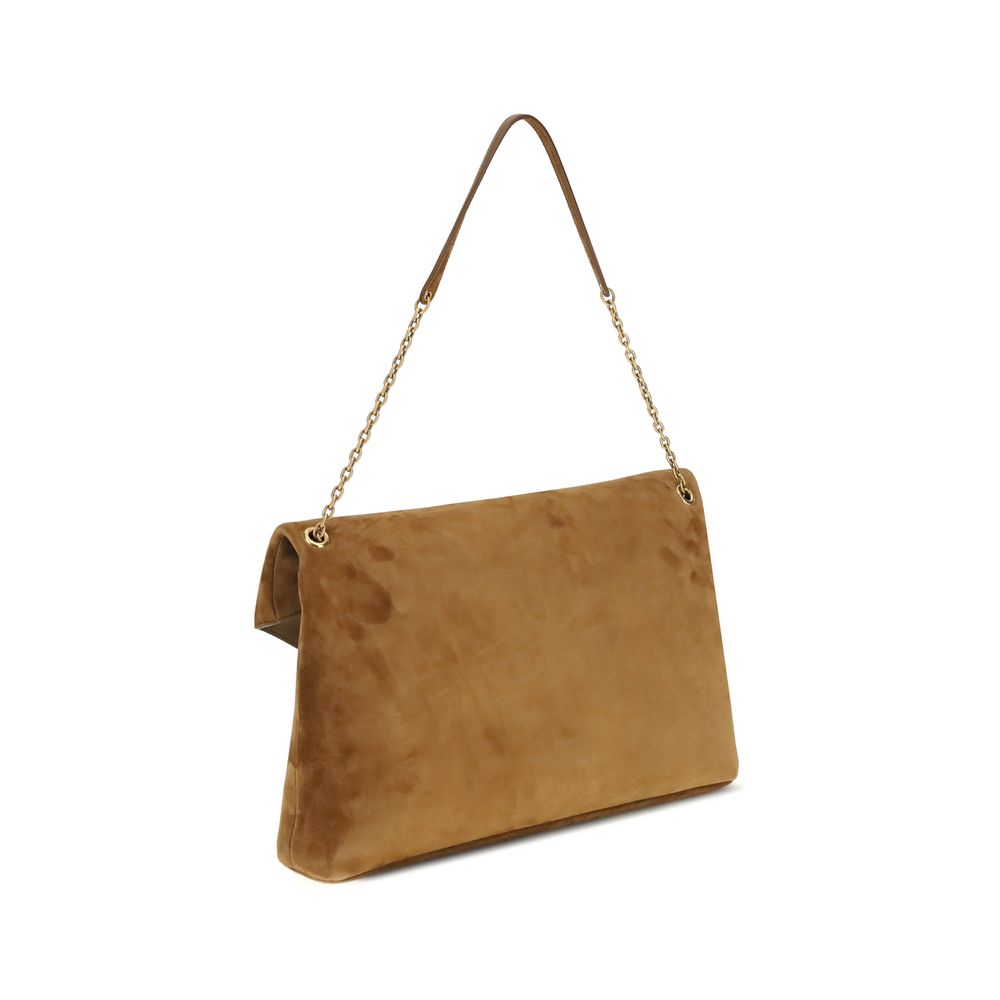 Saint Laurent Beige Calf Leather Bos Taurus Shoulder Bag - Image 3