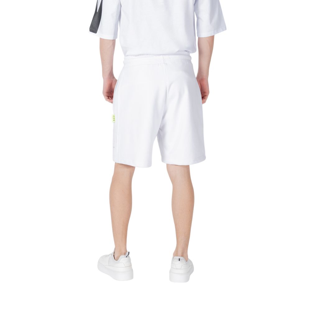 Icon White Cotton Bermuda Shorts - Image 2