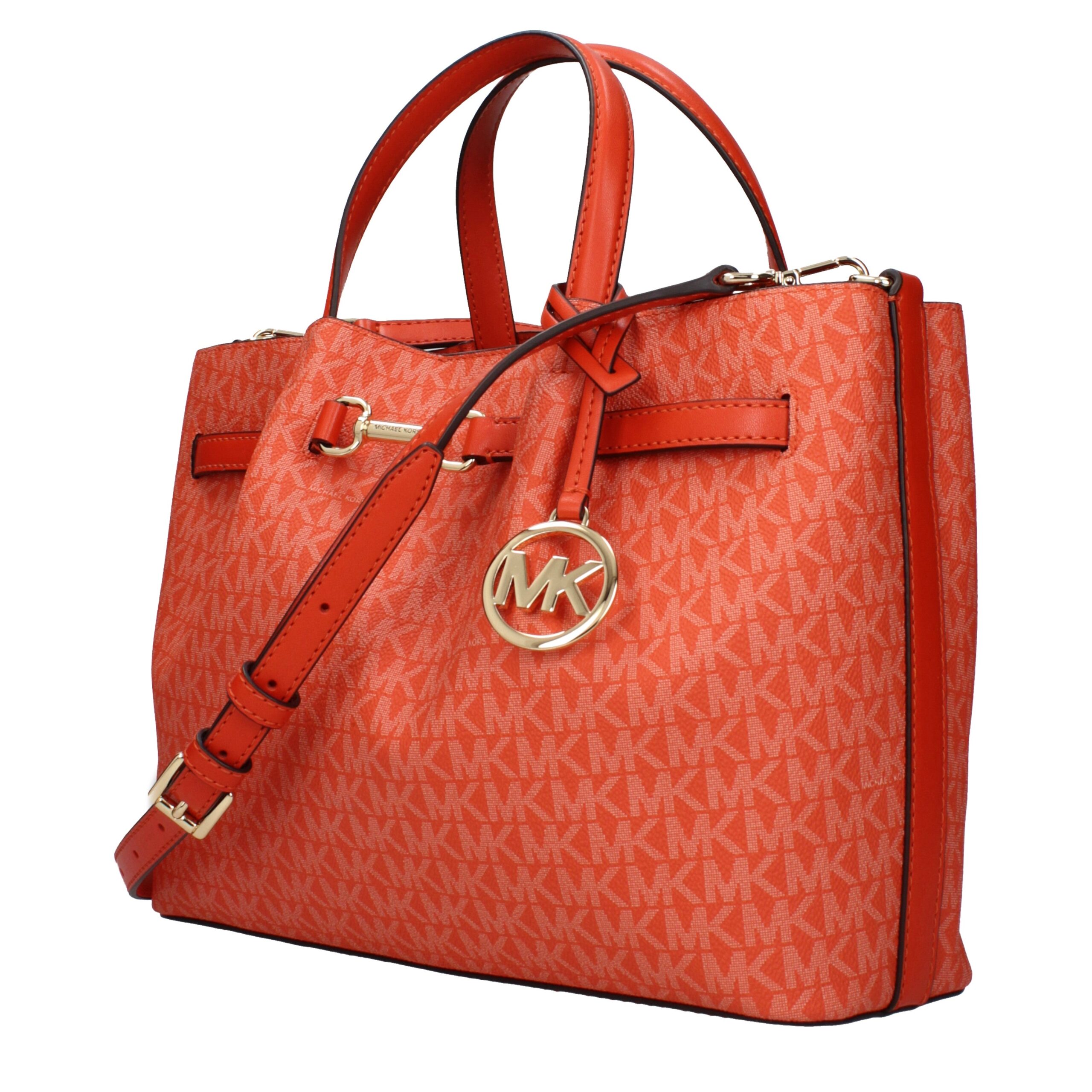 Michael Kors Orange Fabric Handbags - Image 2