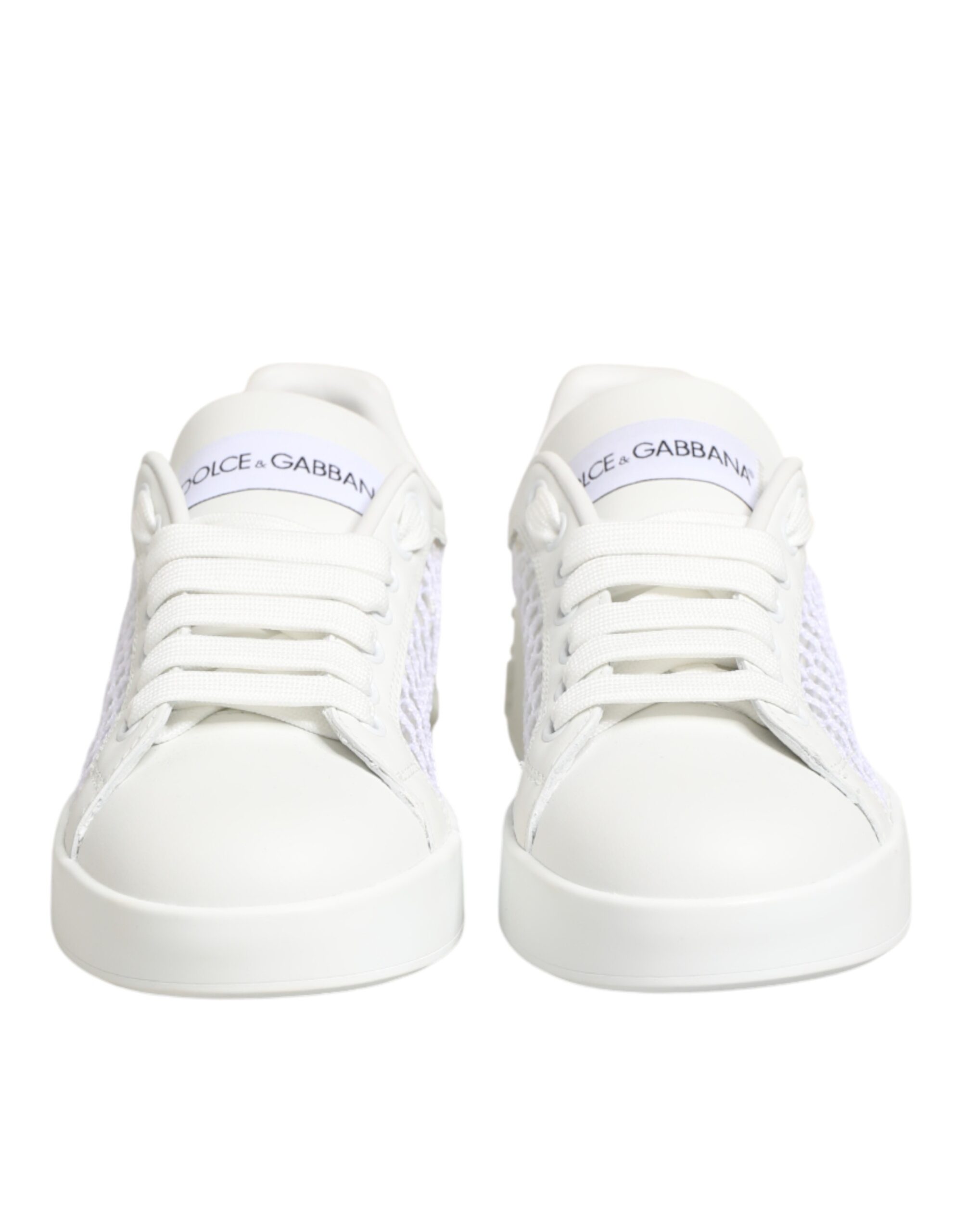 Dolce & Gabbana White Mesh Inserts Low Top Sneakers Shoes - Image 3