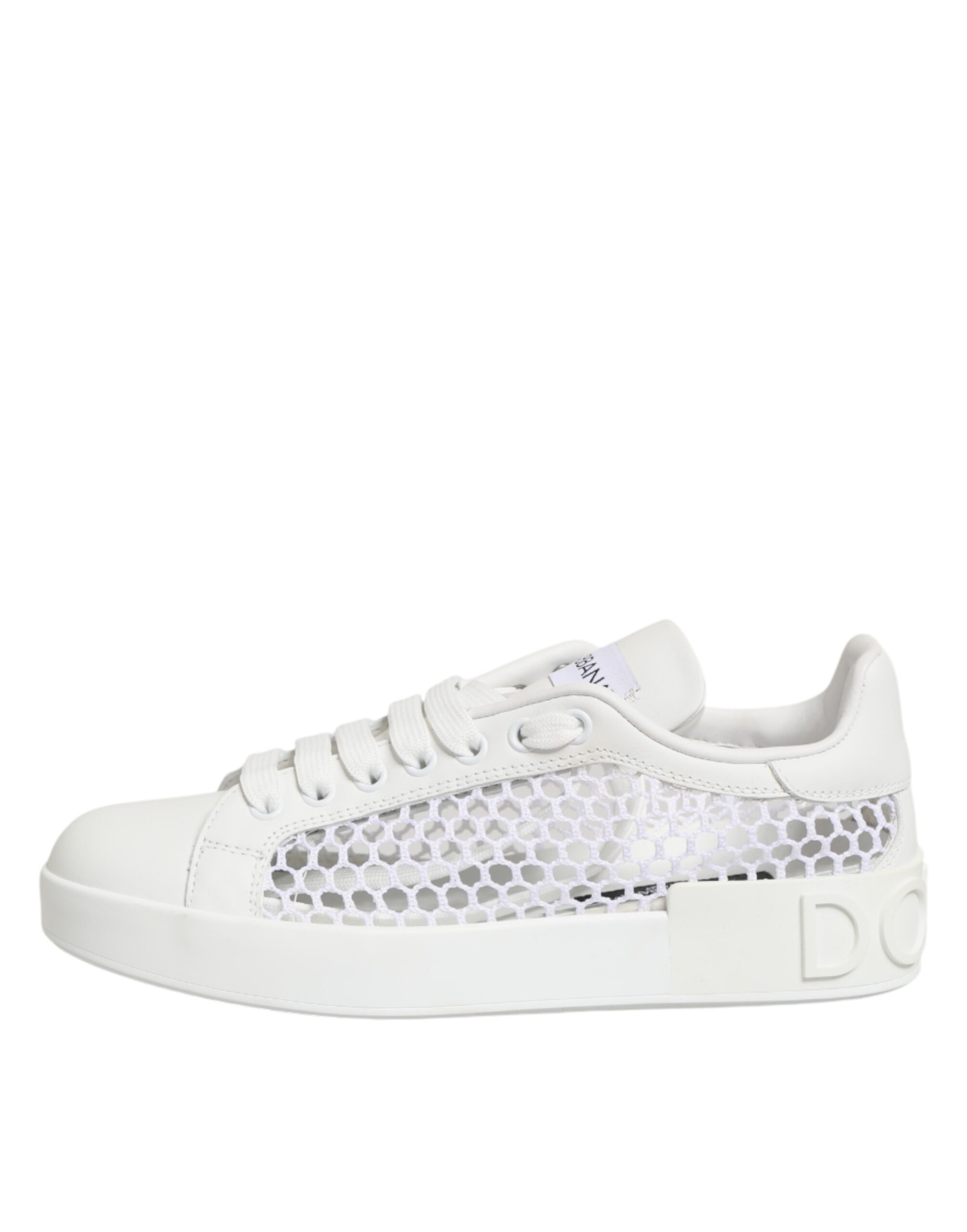 Dolce & Gabbana White Mesh Inserts Low Top Sneakers Shoes - Image 7