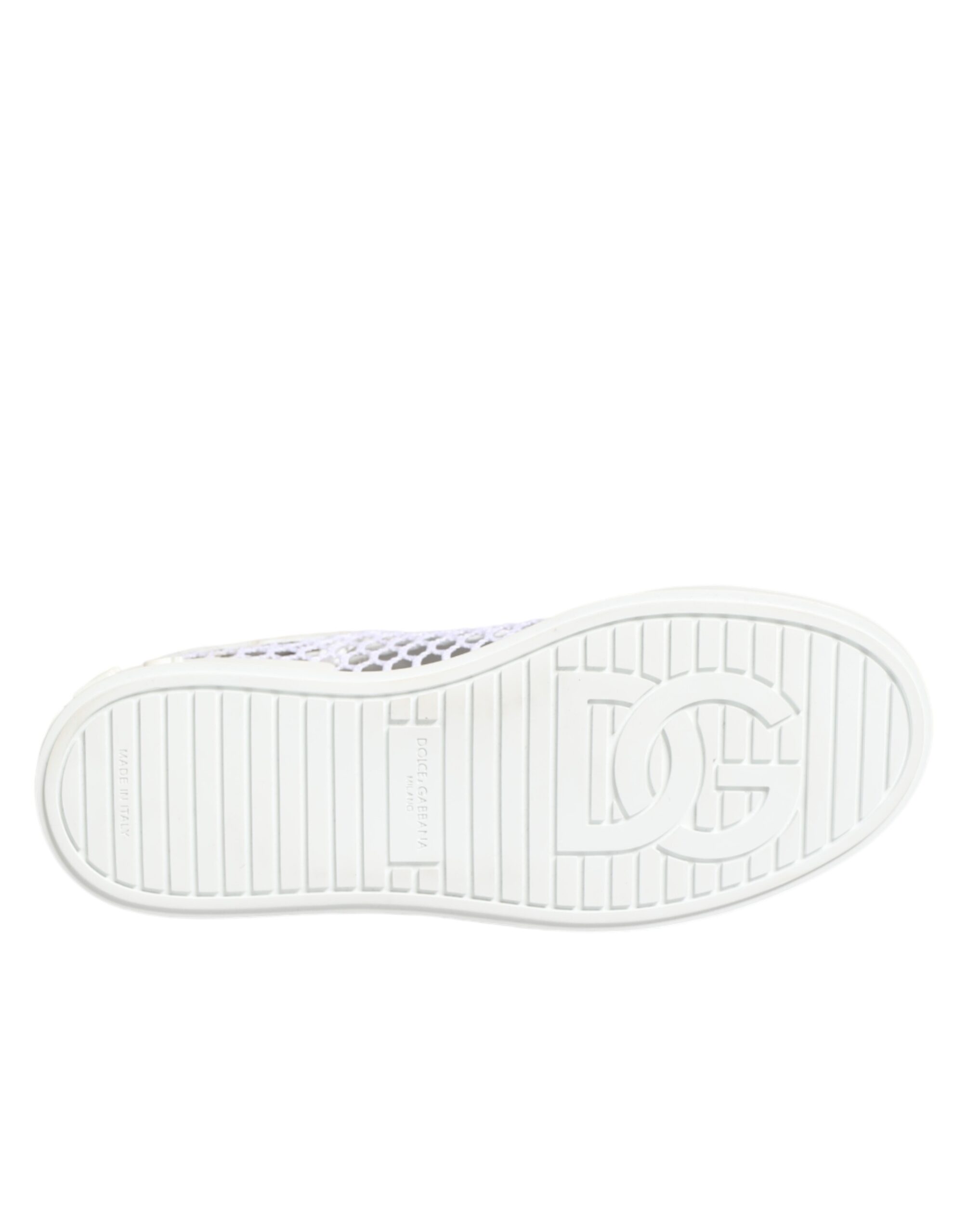 Dolce & Gabbana White Mesh Inserts Low Top Sneakers Shoes - Image 8