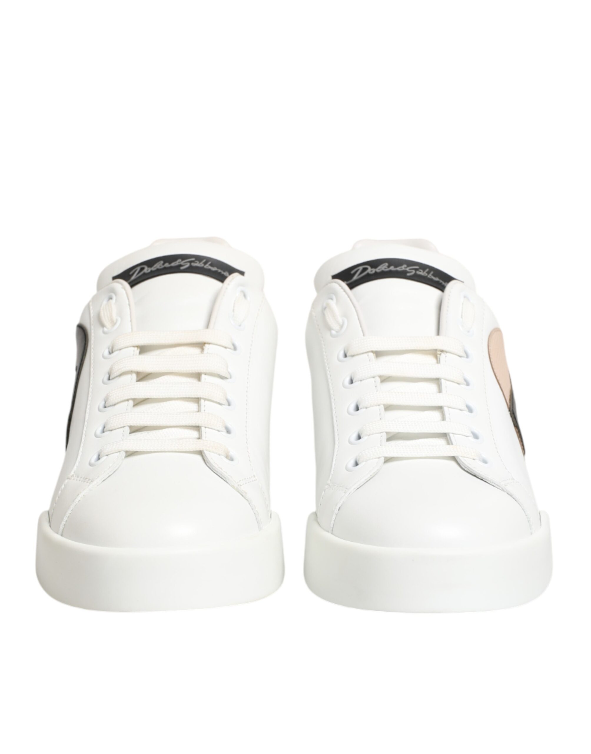 Dolce & Gabbana White Leather #DGFamily Casual Sneakers Shoes - Image 3