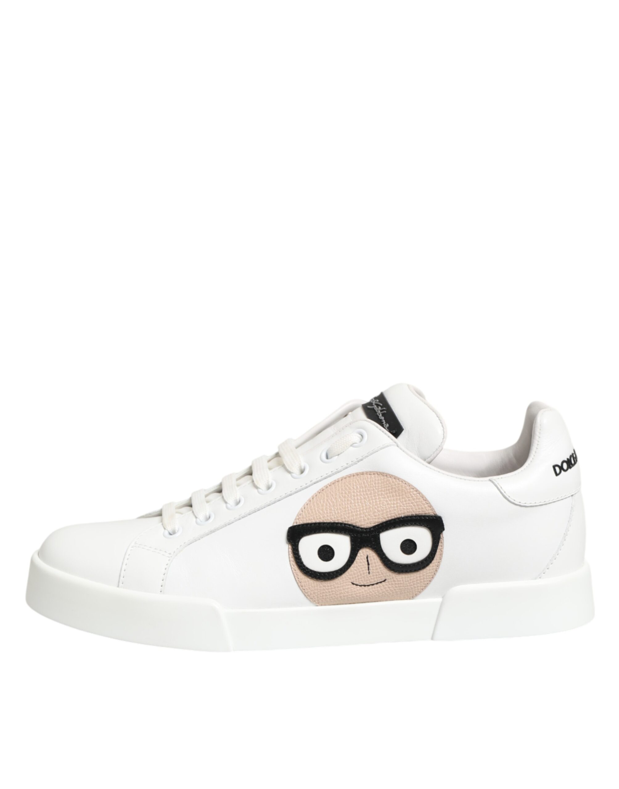Dolce & Gabbana White Leather #DGFamily Casual Sneakers Shoes - Image 7