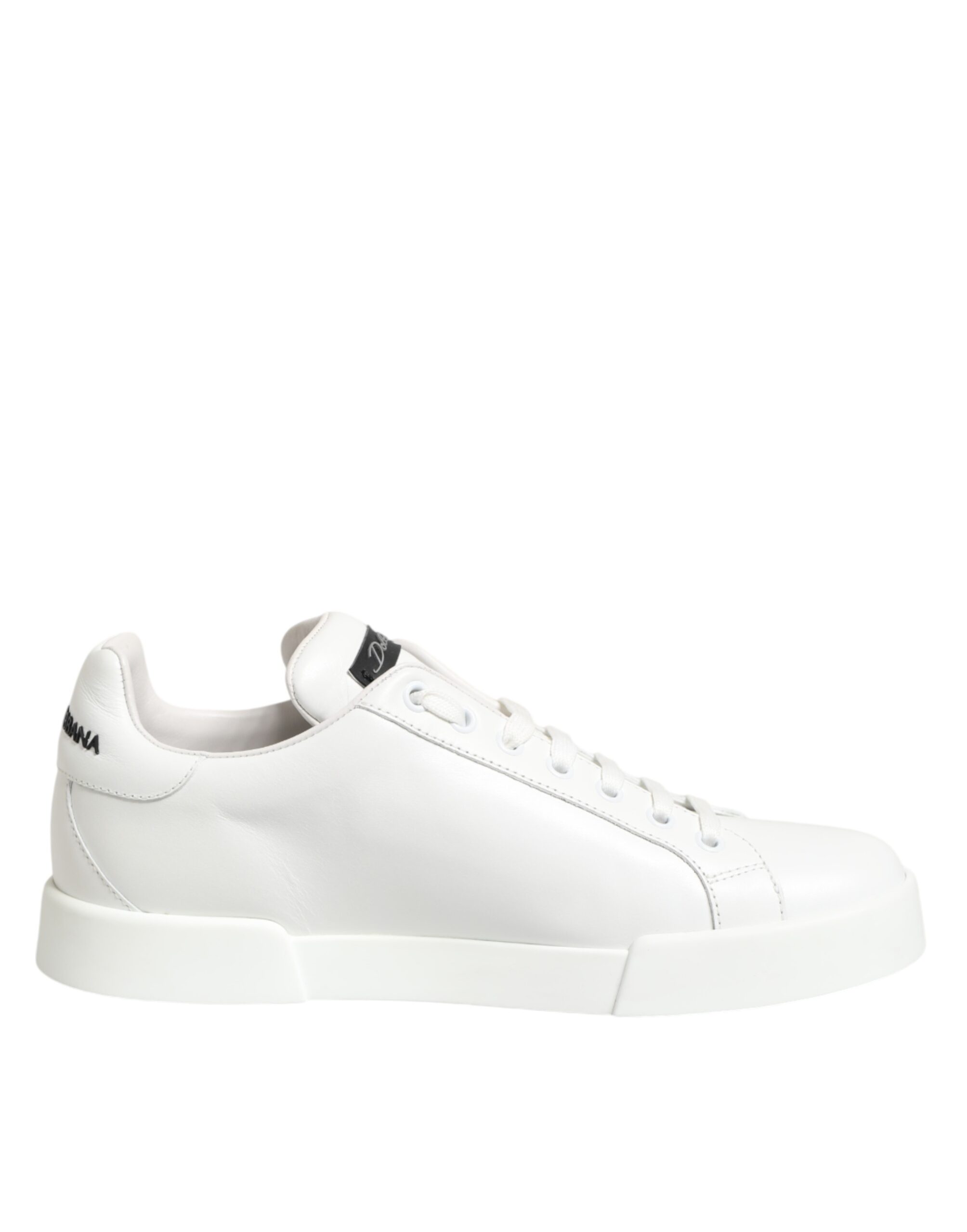 Dolce & Gabbana White Leather #DGFamily Casual Sneakers Shoes - Image 2