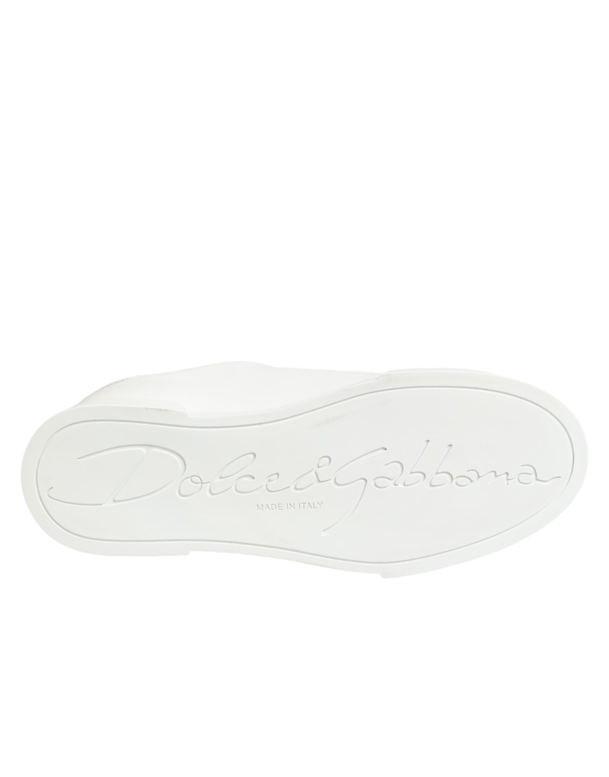 Dolce & Gabbana White Leather #DGFamily Casual Sneakers Shoes - Image 8