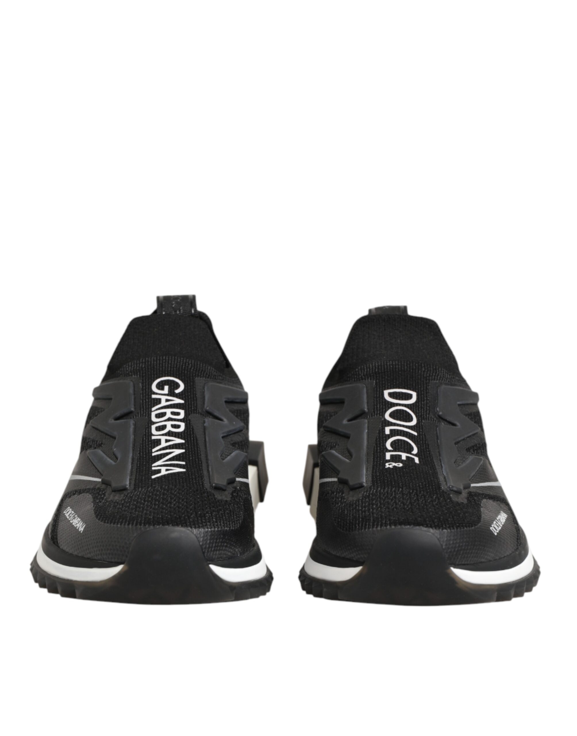 Dolce & Gabbana Black SORRENTO Sport Stretch Sneakers Shoes - Image 3