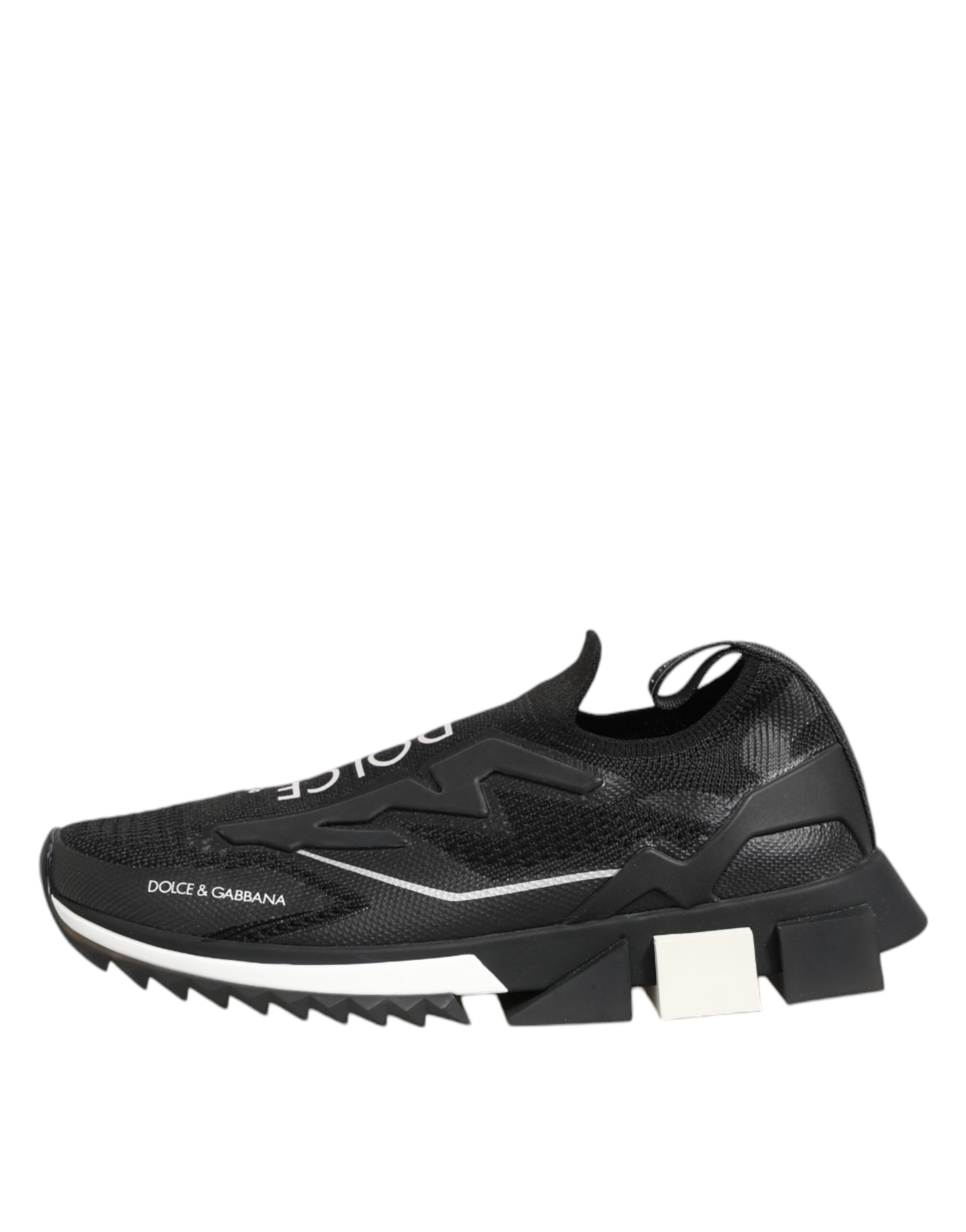 Dolce & Gabbana Black SORRENTO Sport Stretch Sneakers Shoes - Image 7