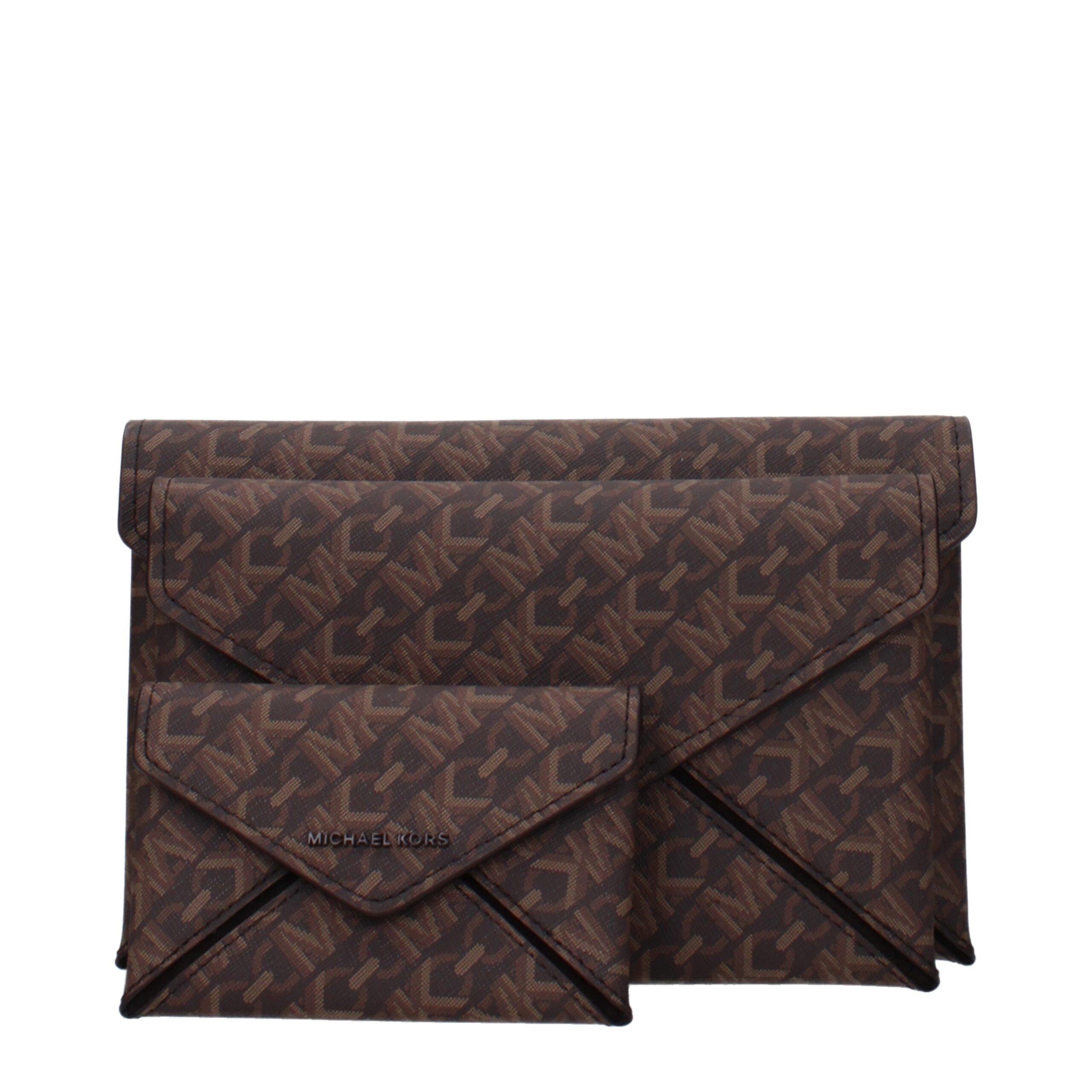 Michael Kors Brown Fabric Clutch Bags - Image 2