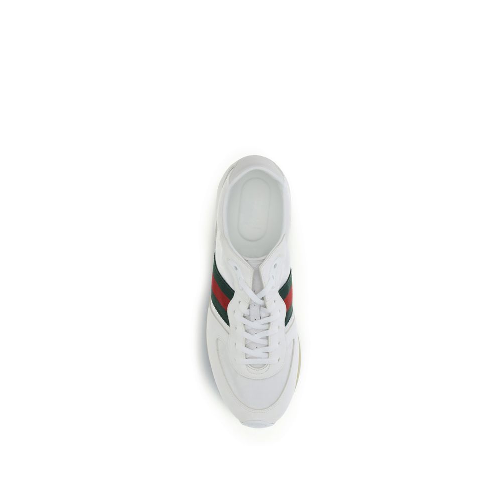 Gucci White Polyamide Athletic Sneakers - Image 4