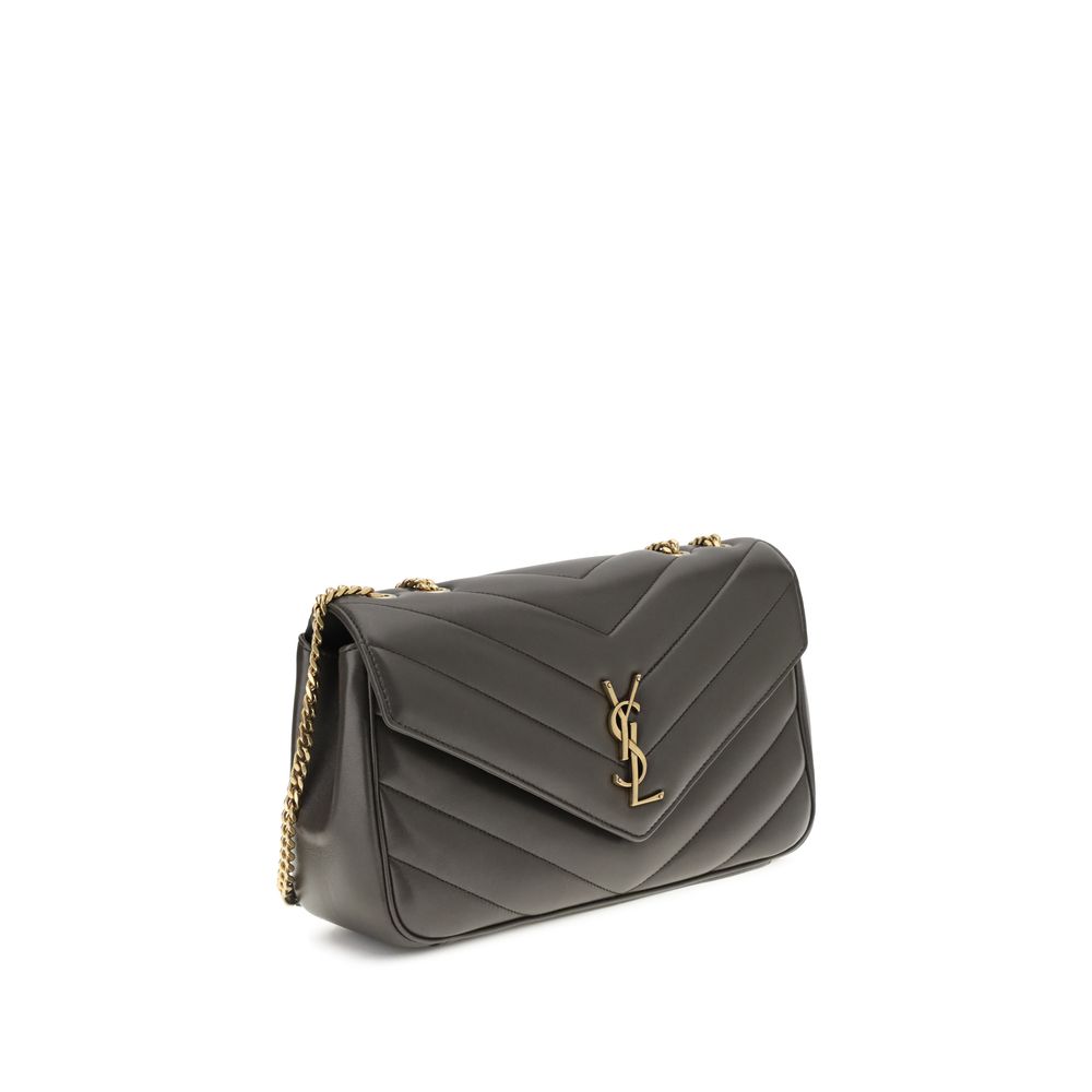 Saint Laurent Gray Calf Leather Bos Taurus Shoulder Bag - Image 2