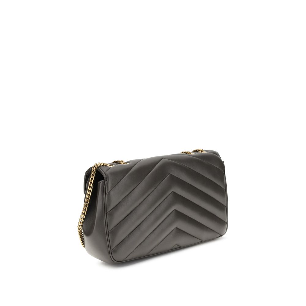Saint Laurent Gray Calf Leather Bos Taurus Shoulder Bag - Image 3