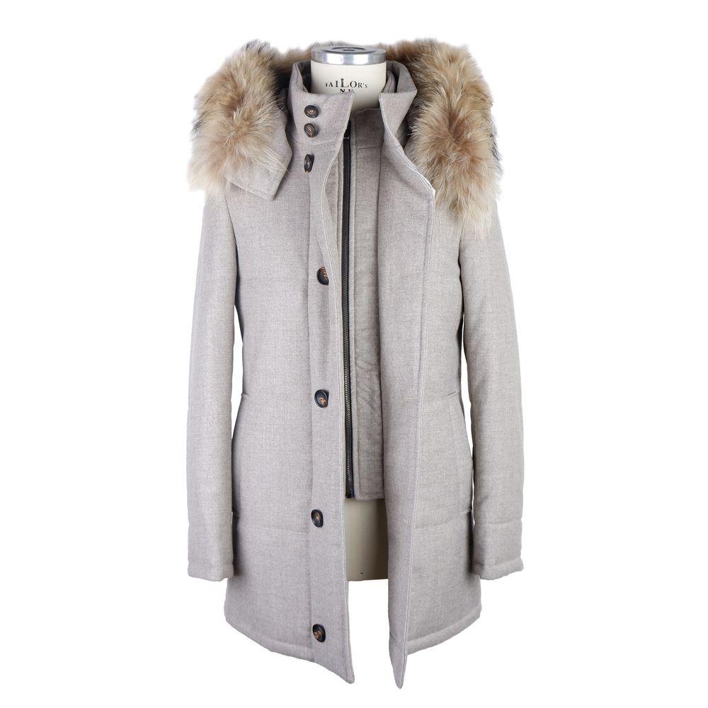 Made in Italy Gray Wool Jackets & Coat - Image 3