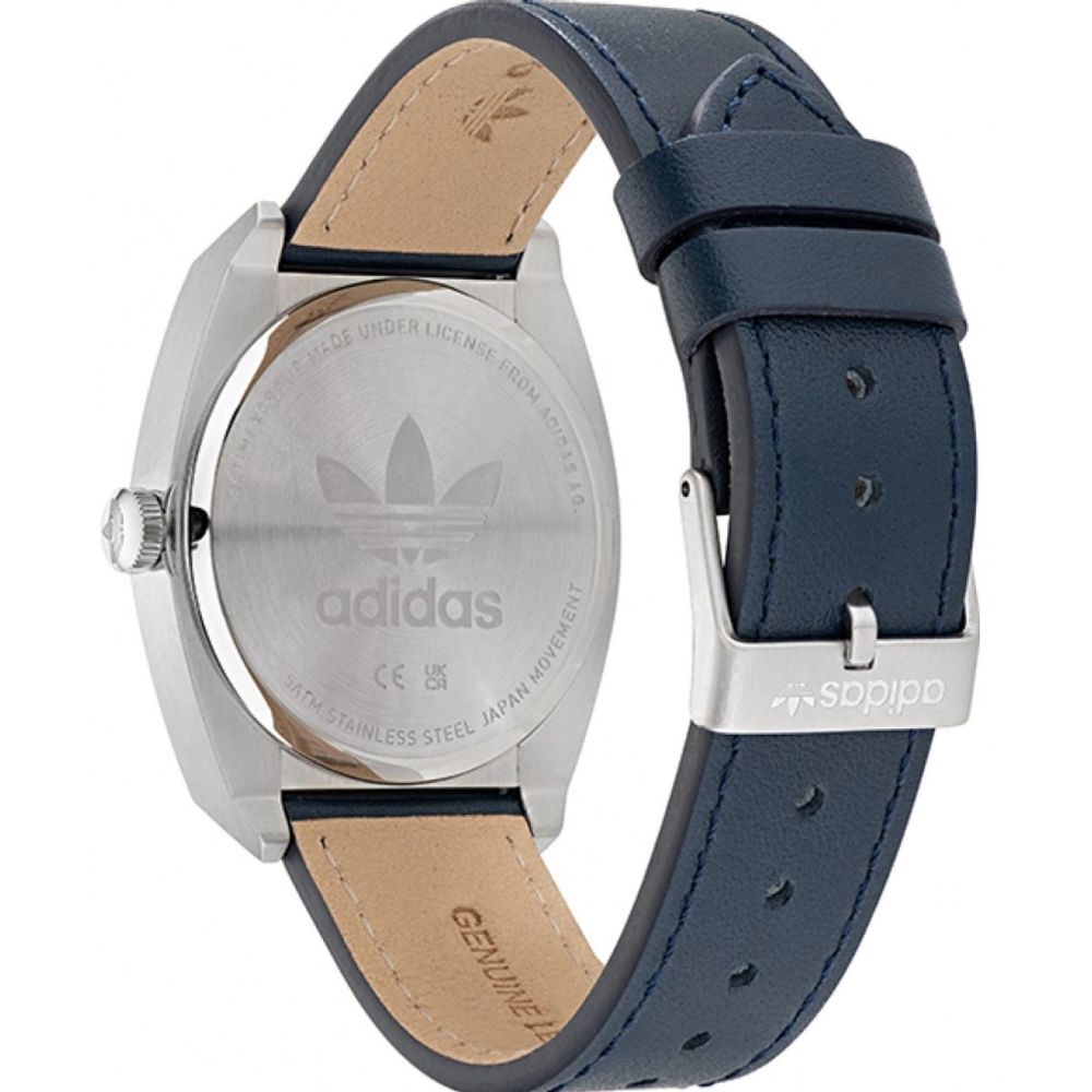 Adidas Blue Leather Dress Watch - Image 2