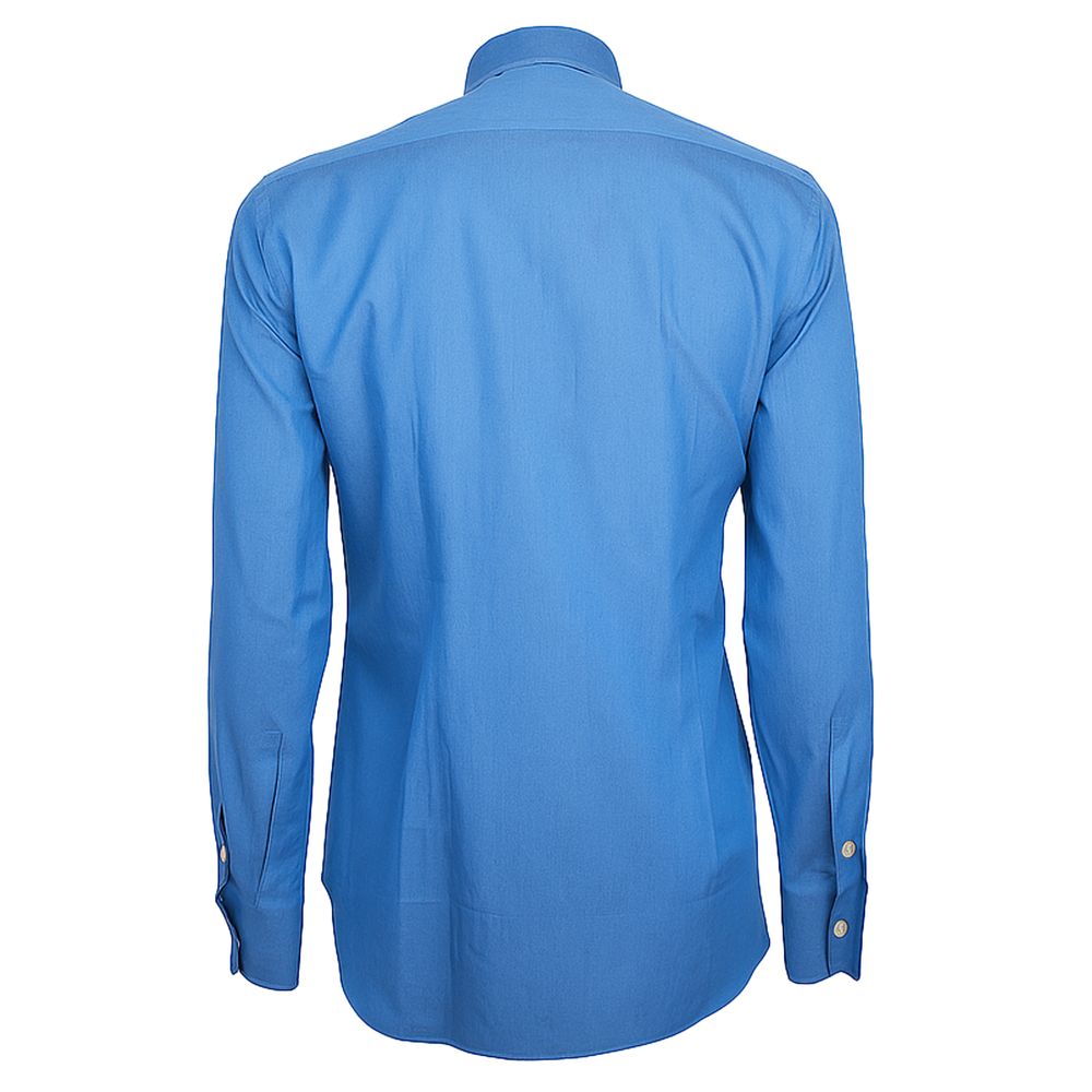 Made in Italy Blue Cotton Shirt - Image 2