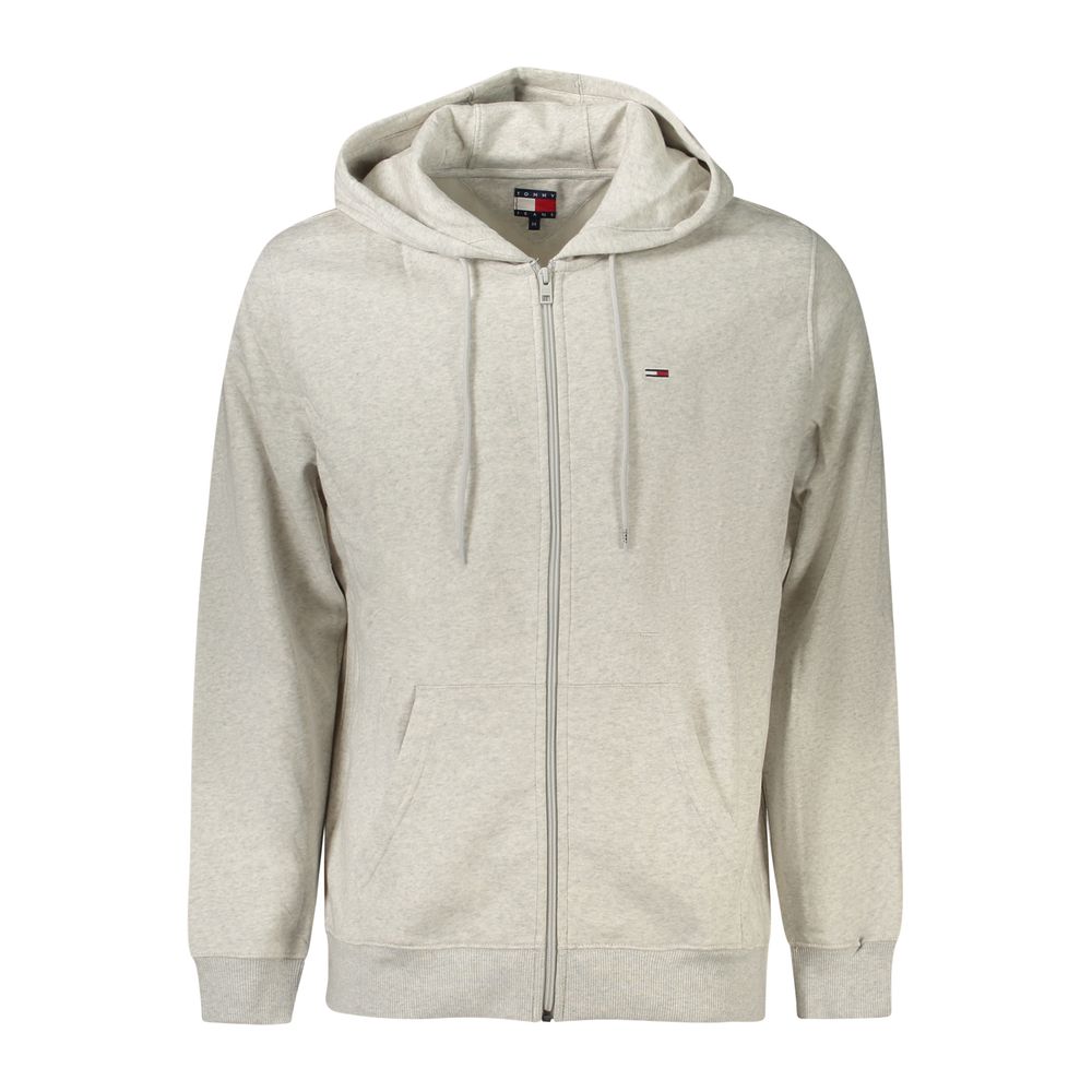 Tommy Hilfiger Grigio Cotton Men's Sweatshirt Hoodie - Image 2