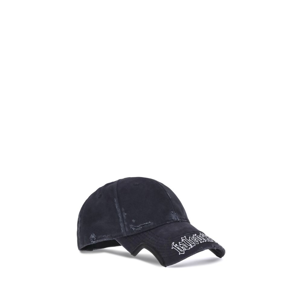 Balenciaga Black Cotton Cap (Baseball Hat) - Image 2