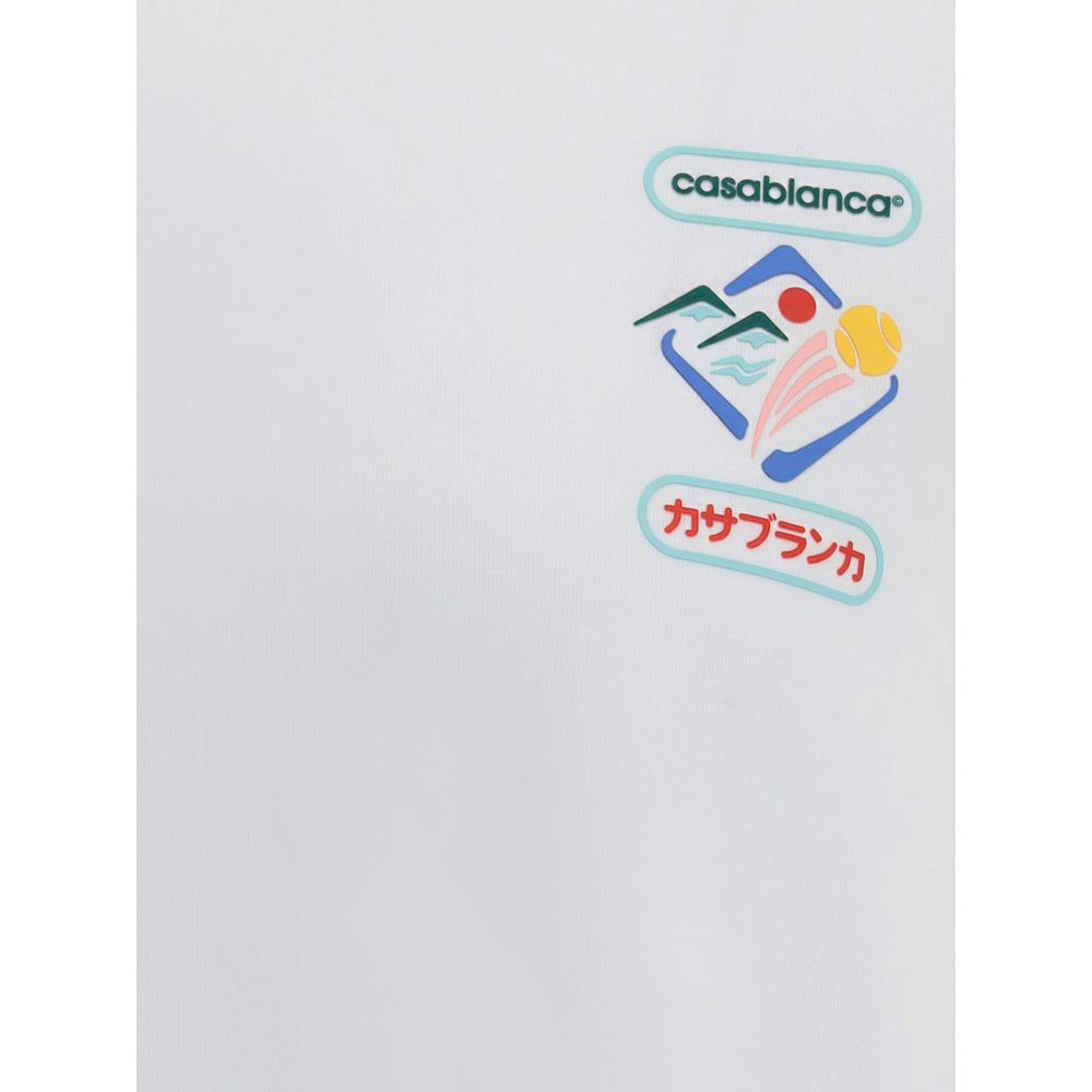 Casablanca White Cotton T-Shirt - Image 3