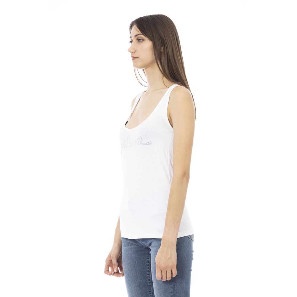 Just Cavalli White Viscose Tank Top - Image 2