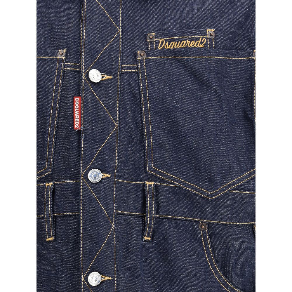 Dsquared² Blue Cotton Denim Jacket - Image 3