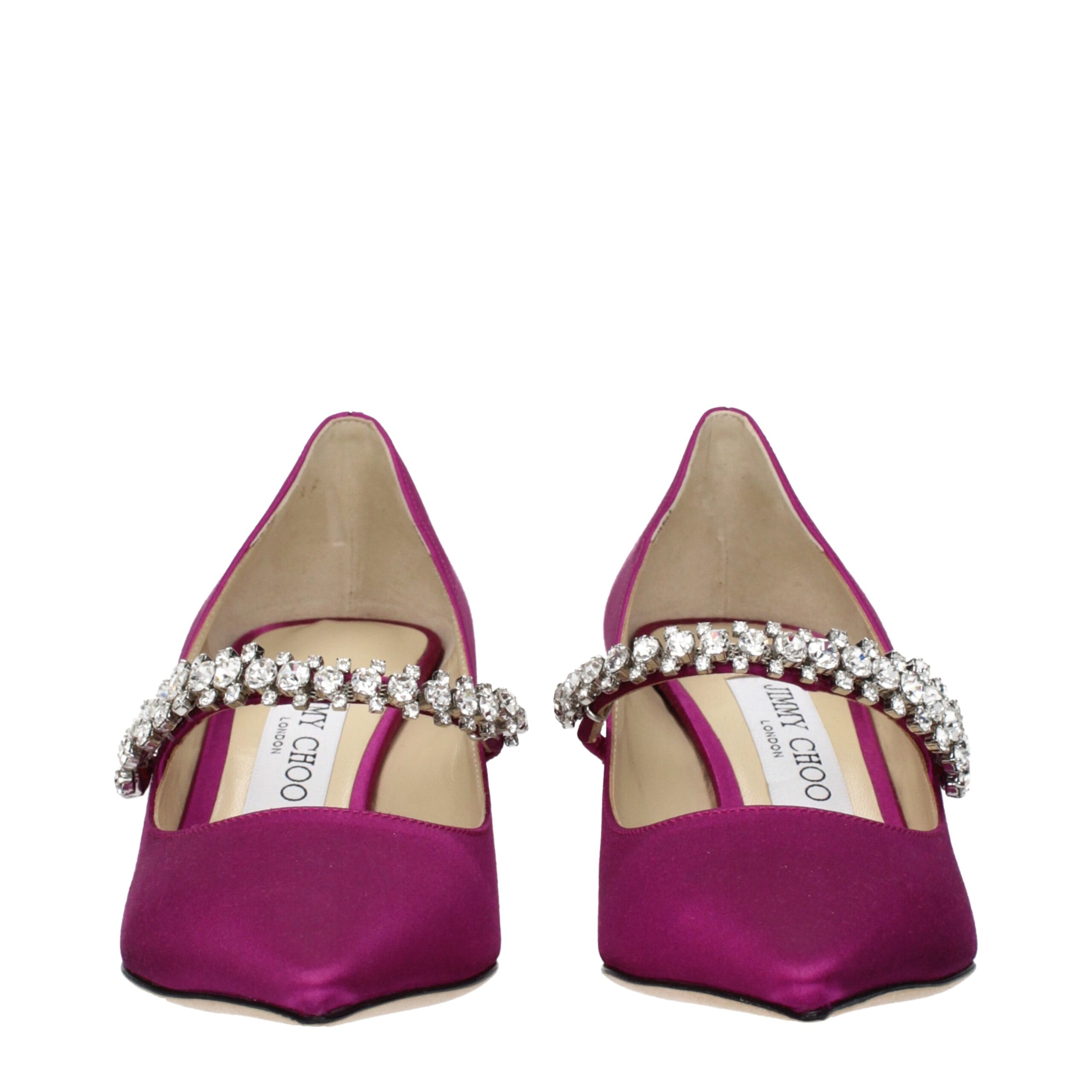 Jimmy Choo Pink Satin Mid Heel Pumps - Image 3