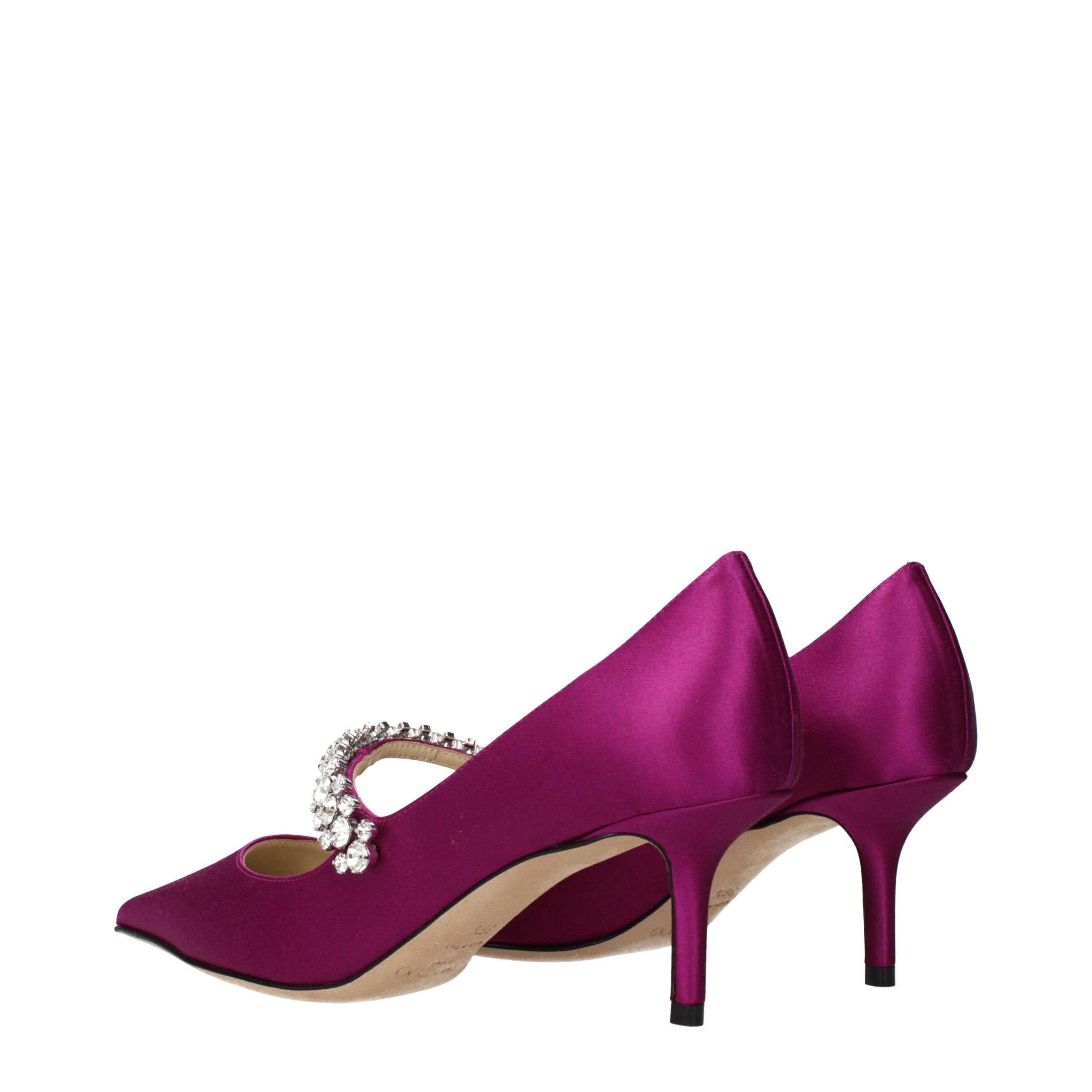 Jimmy Choo Pink Satin Mid Heel Pumps - Image 4