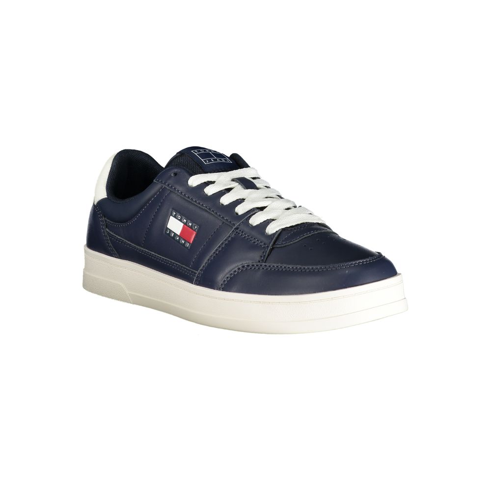 Tommy Hilfiger Blue Leather Men Sneaker - Image 2
