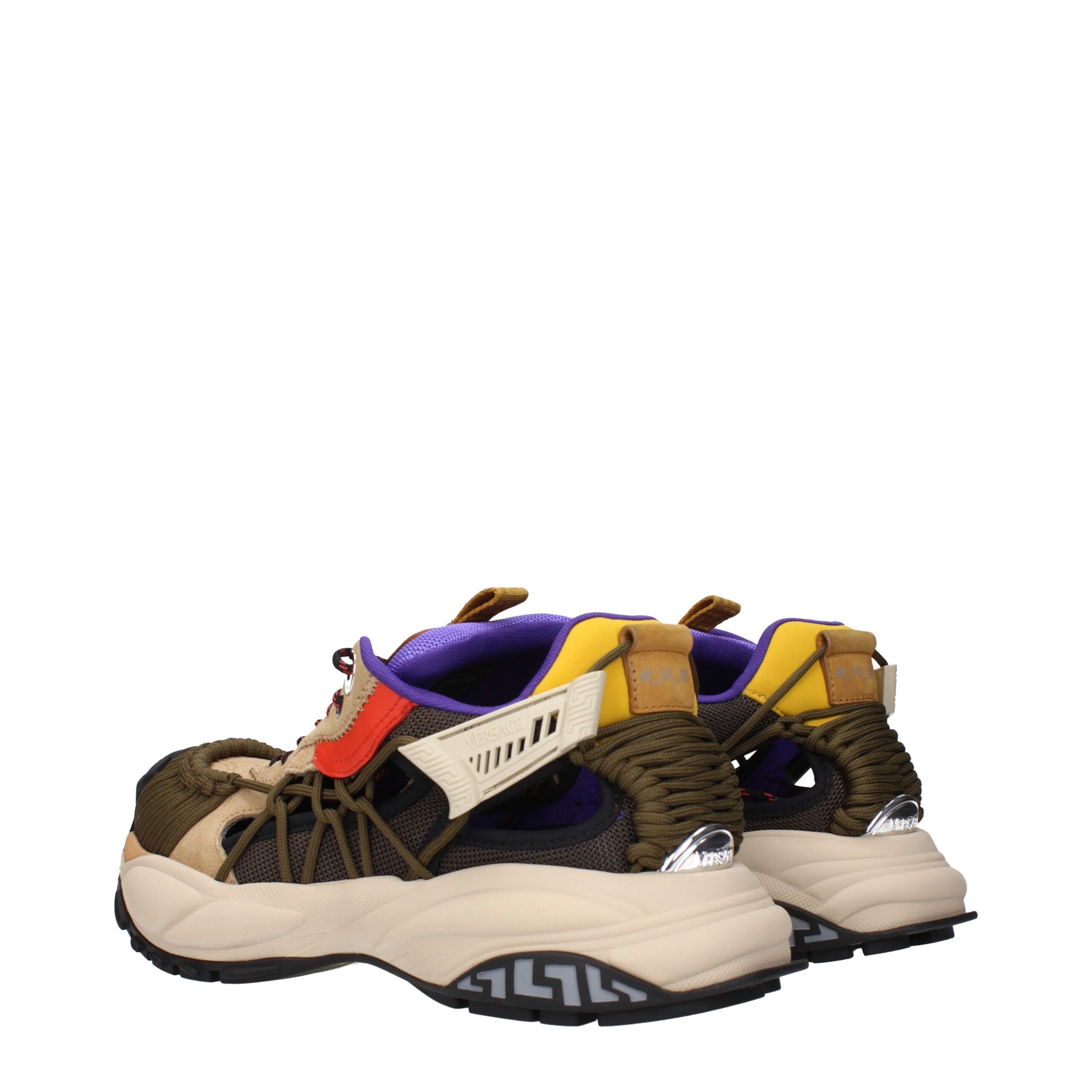 Versace Beige Leather Athletic Sneakers - Image 4