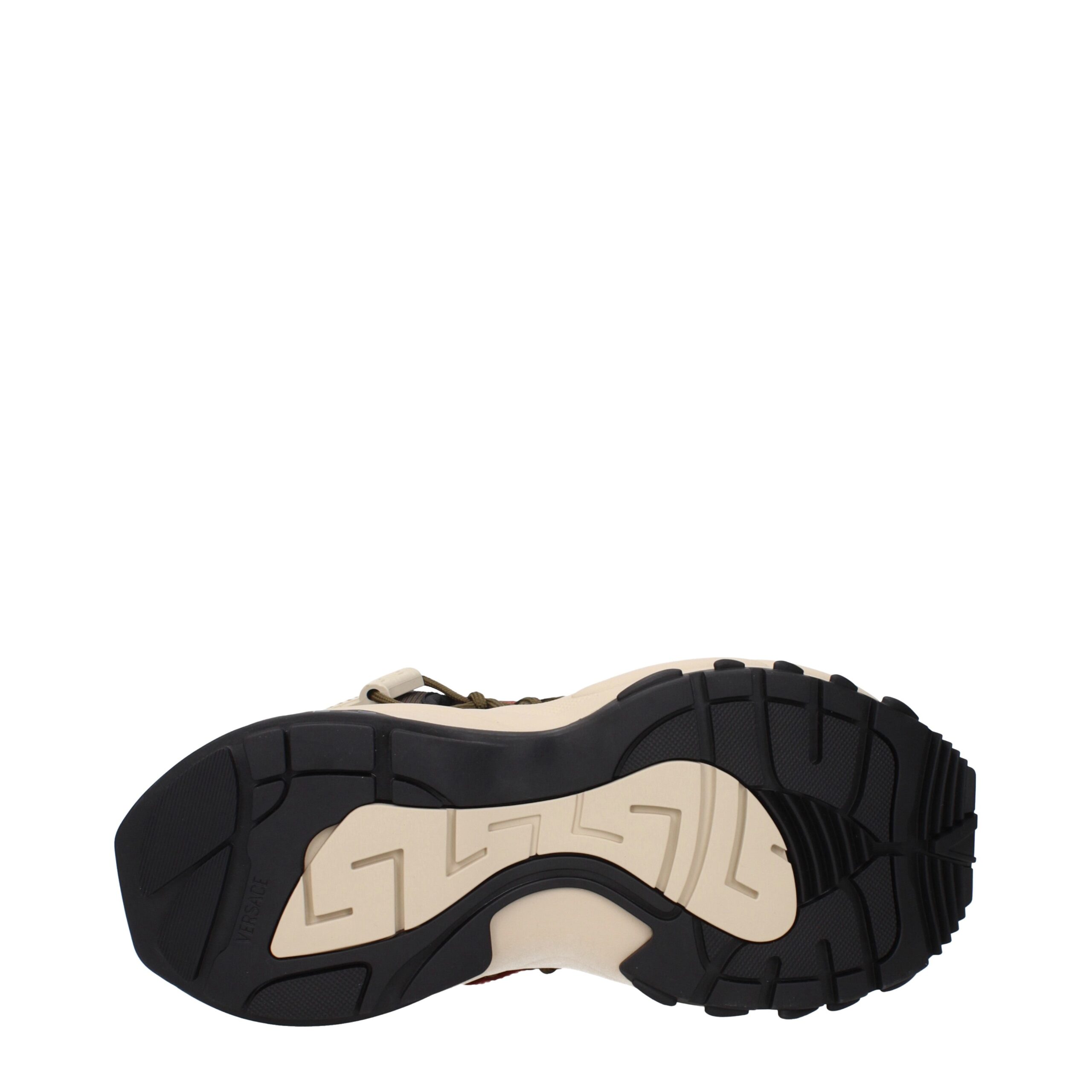 Versace Beige Leather Athletic Sneakers - Image 5