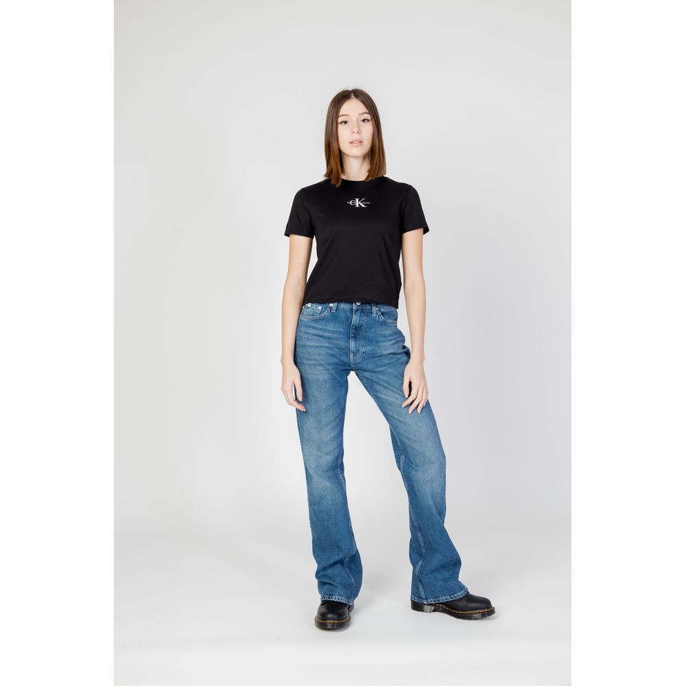 Calvin Klein Jeans Black Cotton T-Shirt - Image 4