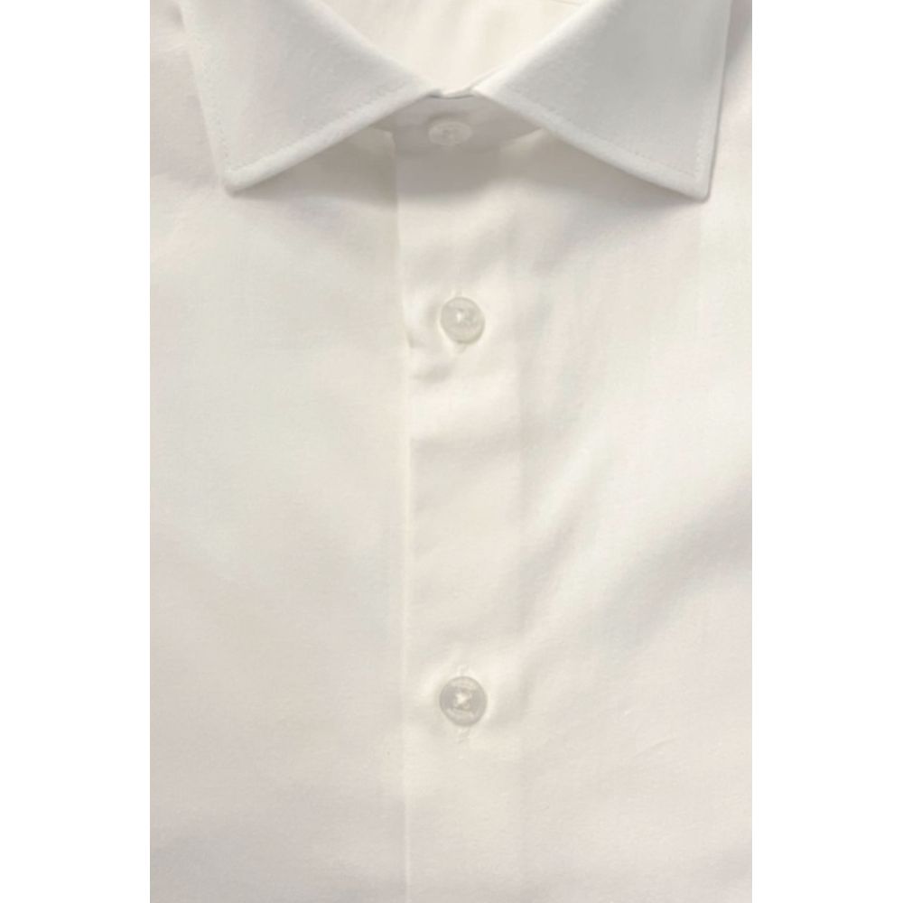 Baldinini Trend White Cotton Shirt - Image 3