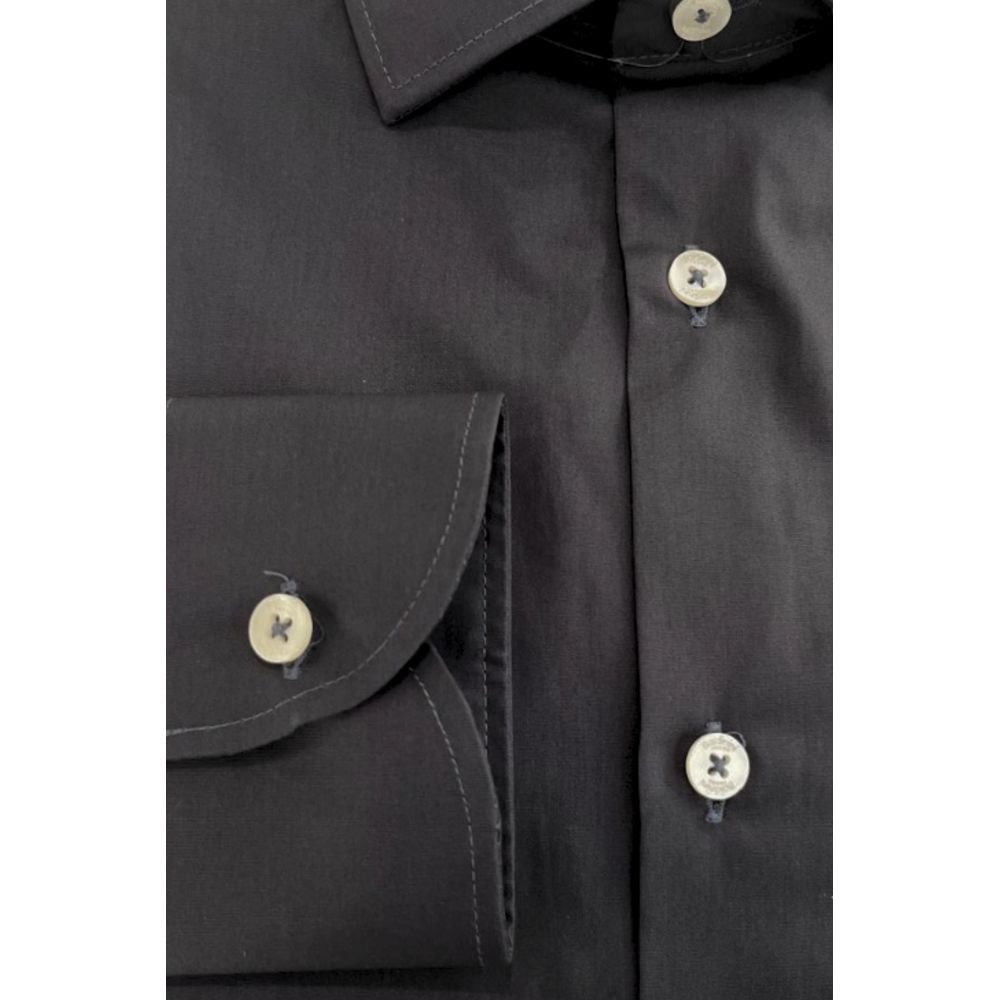 Baldinini Trend Gray Cotton Shirt - Image 4