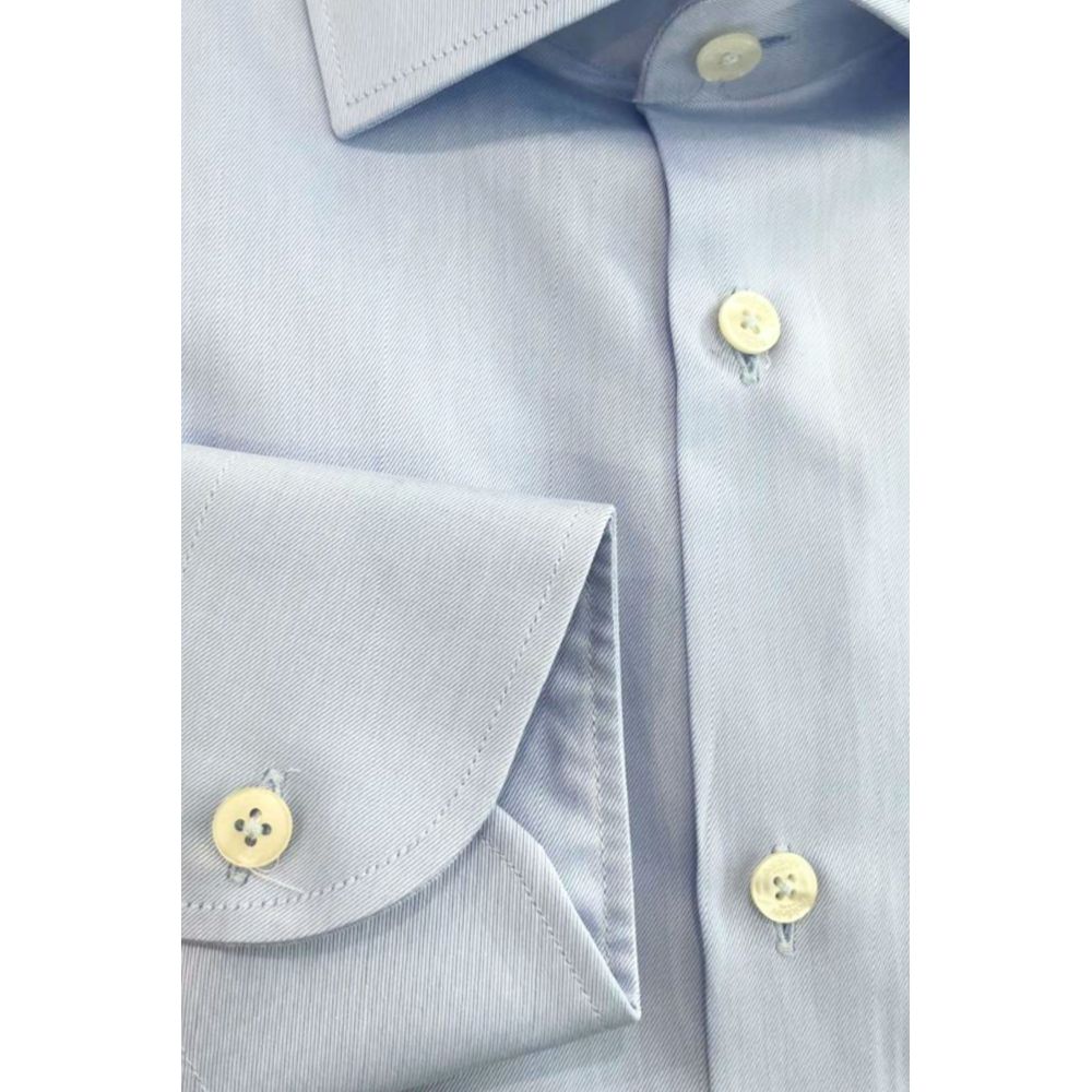 Baldinini Trend Light Blue Cotton Shirt - Image 4