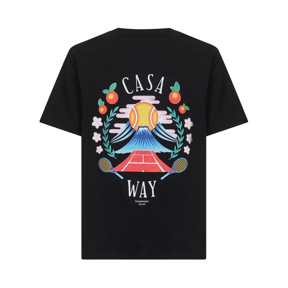 Casablanca Black Cotton Men's T-Shirt - Image 2