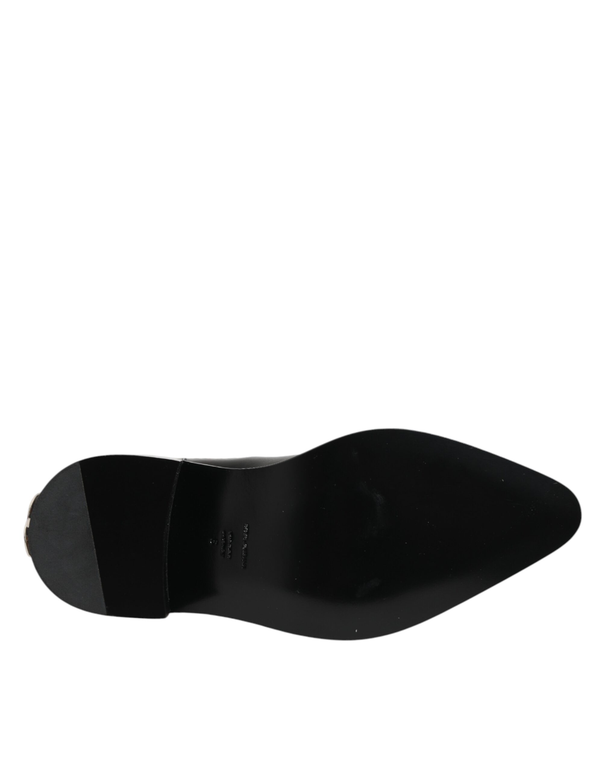 Dolce & Gabbana Black Studded Chelsea Short Ankle Boots Shoes - Image 8