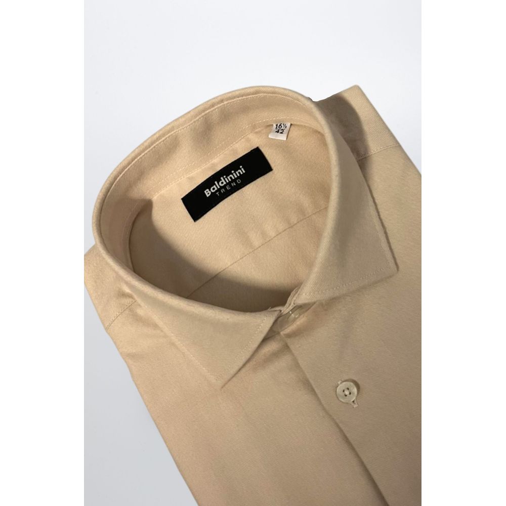 Baldinini Trend Beige Cotton Shirt - Image 2