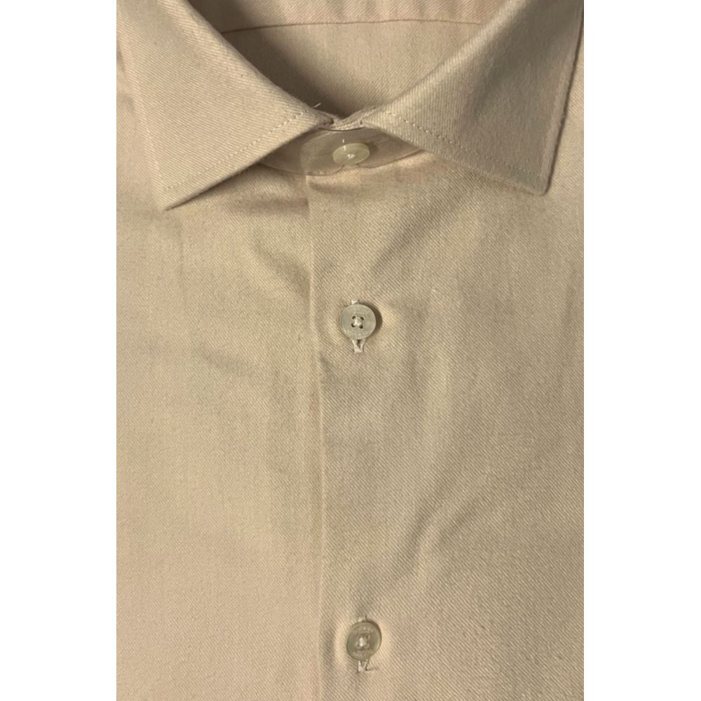 Baldinini Trend Beige Cotton Shirt - Image 3