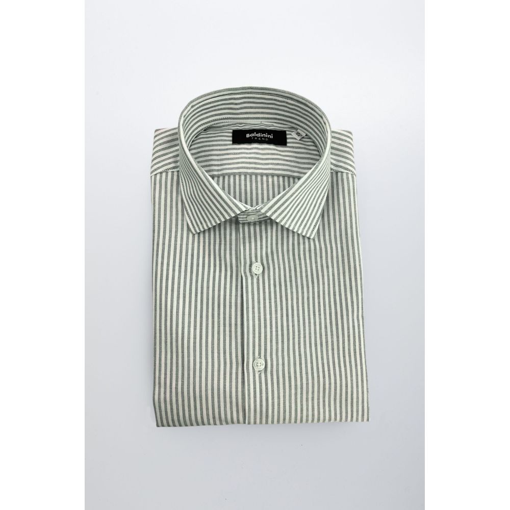 Baldinini Trend Green Cotton Shirt
