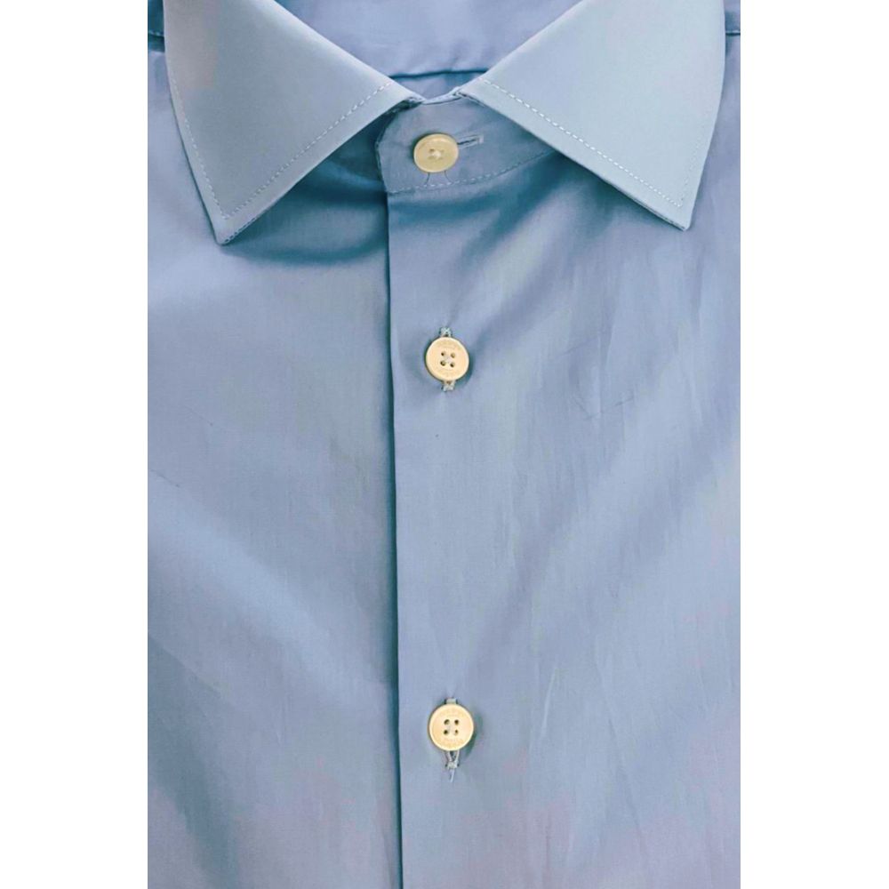 Baldinini Trend Light Blue Cotton Shirt - Image 3