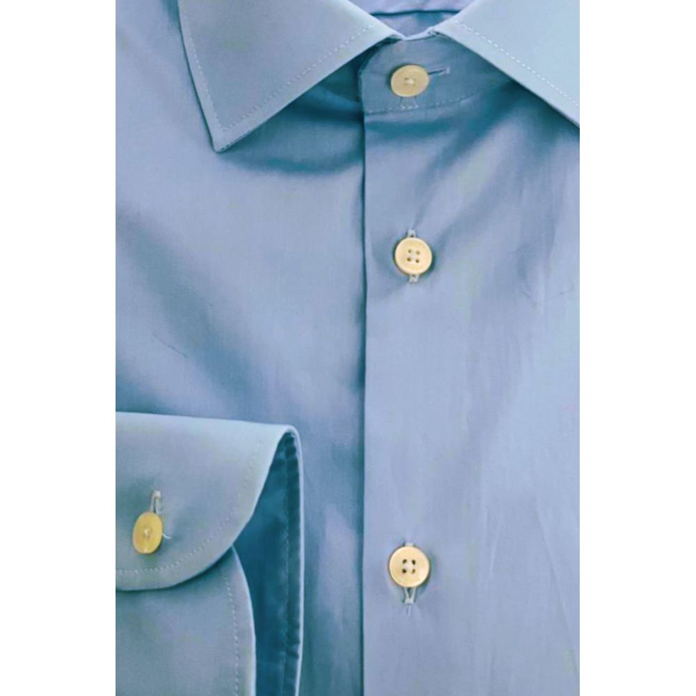 Baldinini Trend Light Blue Cotton Shirt - Image 4