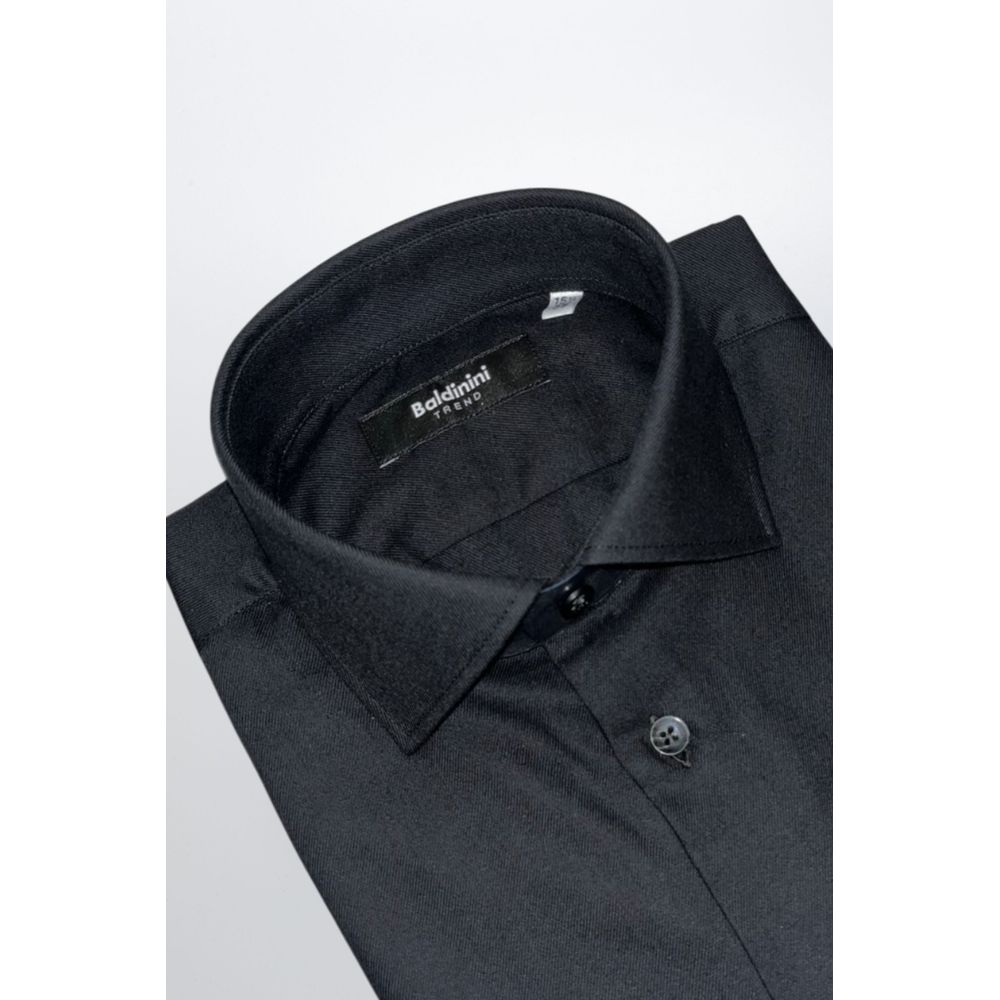 Baldinini Trend Black Cotton Men Shirt - Image 2