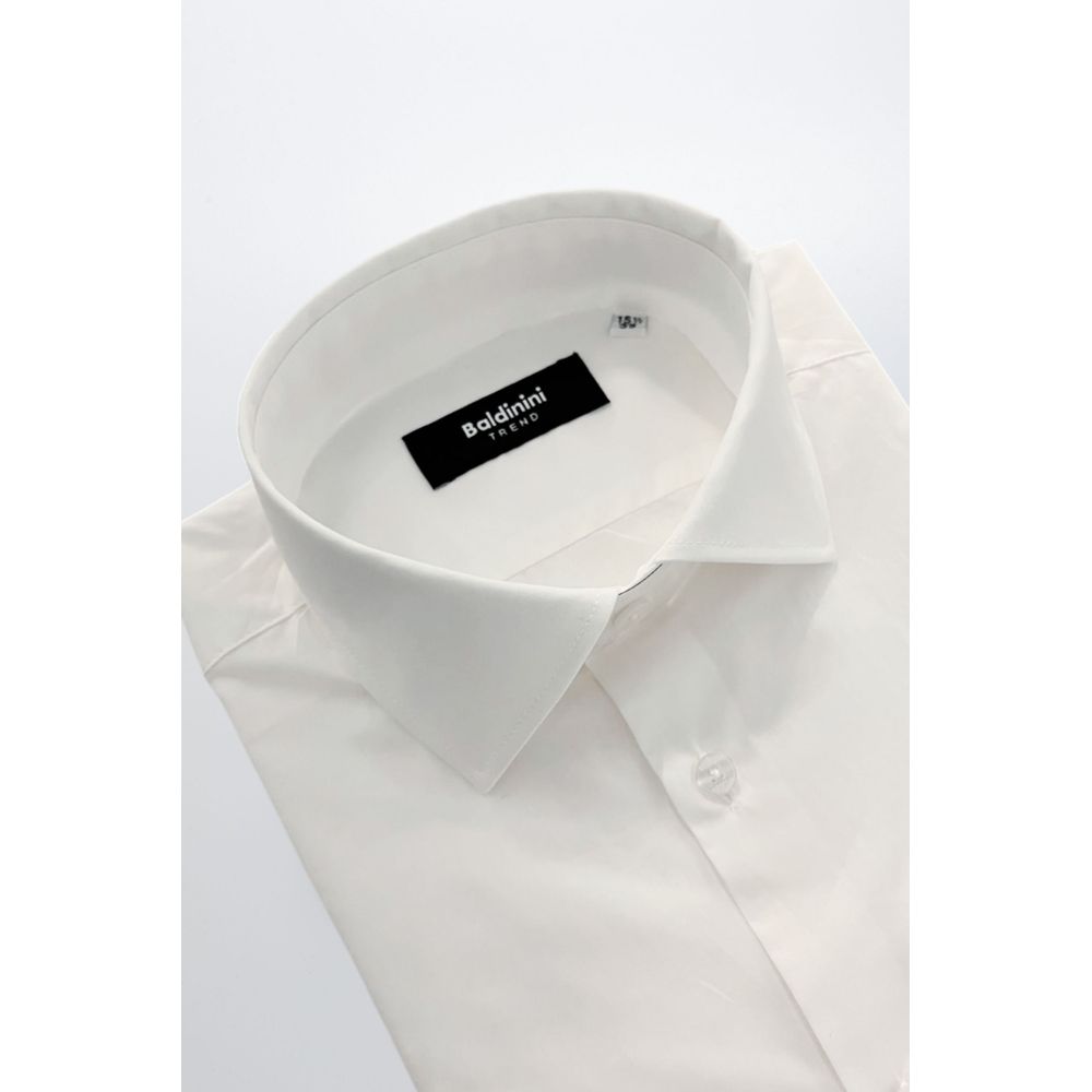 Baldinini Trend White Cotton Men Shirt - Image 2