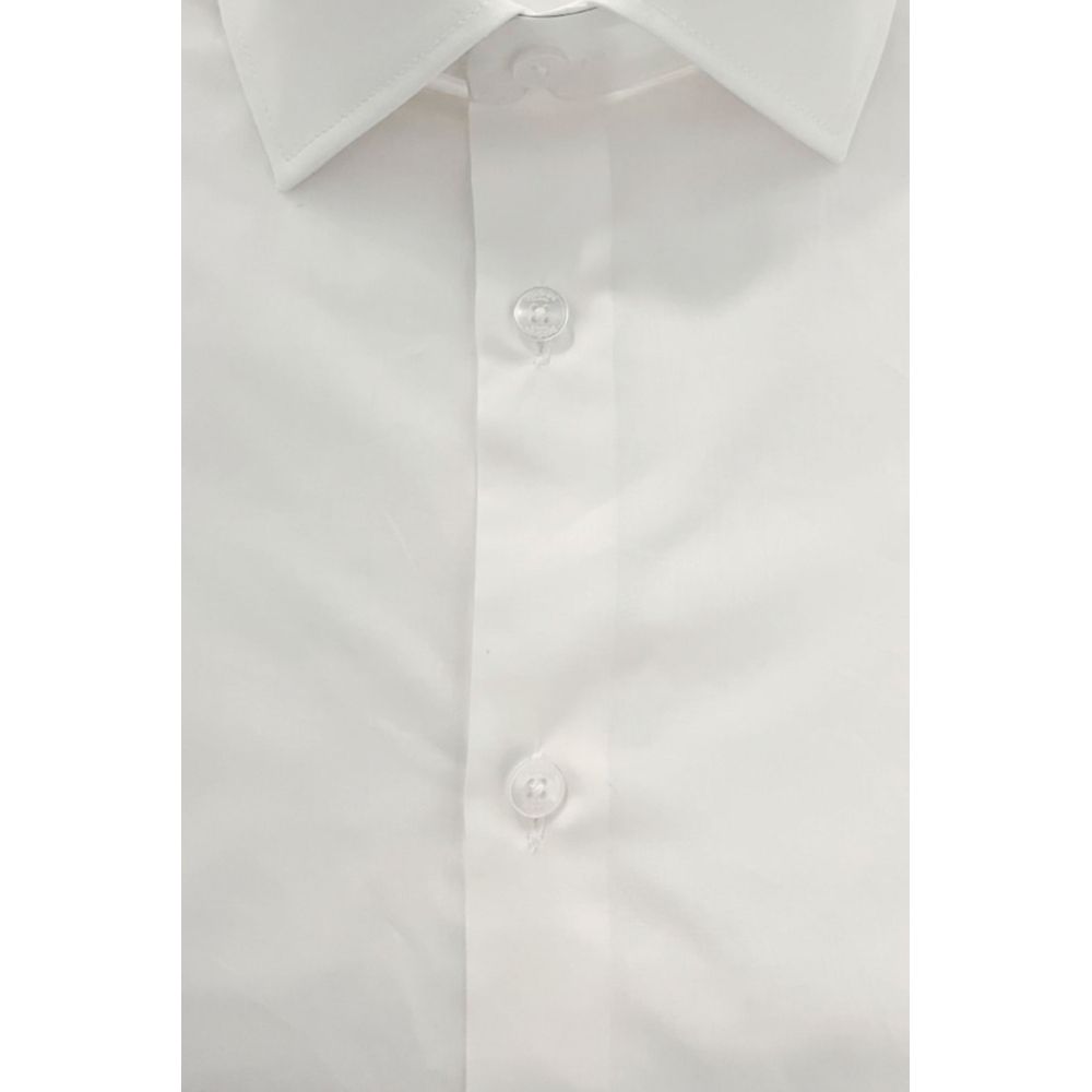 Baldinini Trend White Cotton Men Shirt - Image 3