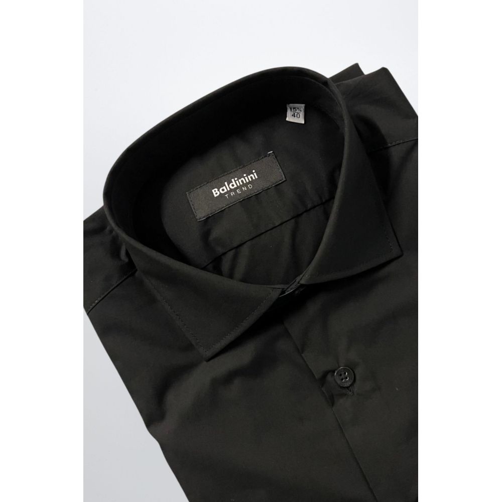 Baldinini Trend Black Cotton Men's Shirt - Image 2