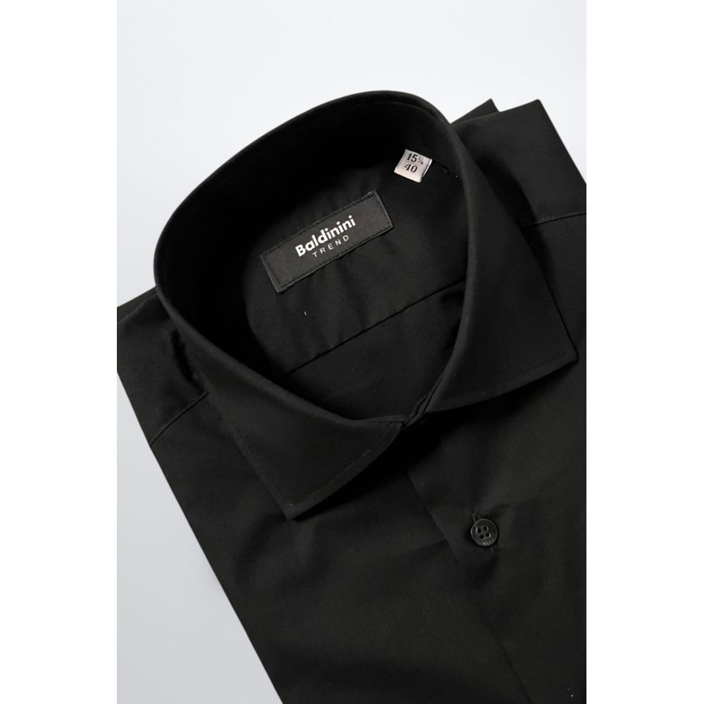 Baldinini Trend Black Cotton Men's Shirt - Image 2